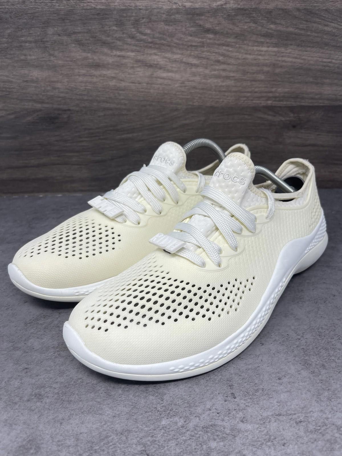 Crocs Crocs Ridelite 360 Pacer Shoes Mens Size 9 White Rubber Size US 9 / EU 42 - 2 Thumbnail
