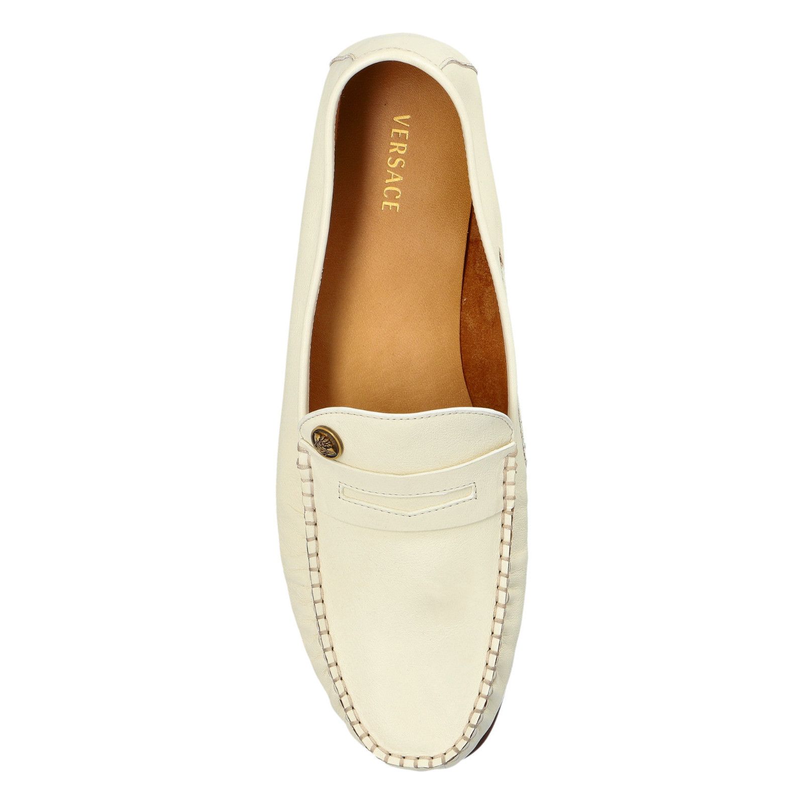 Versace VERSACE Guanto White Leather Loafers New & Authentic (Men's Size US 9 / EU 42 - 4 Thumbnail