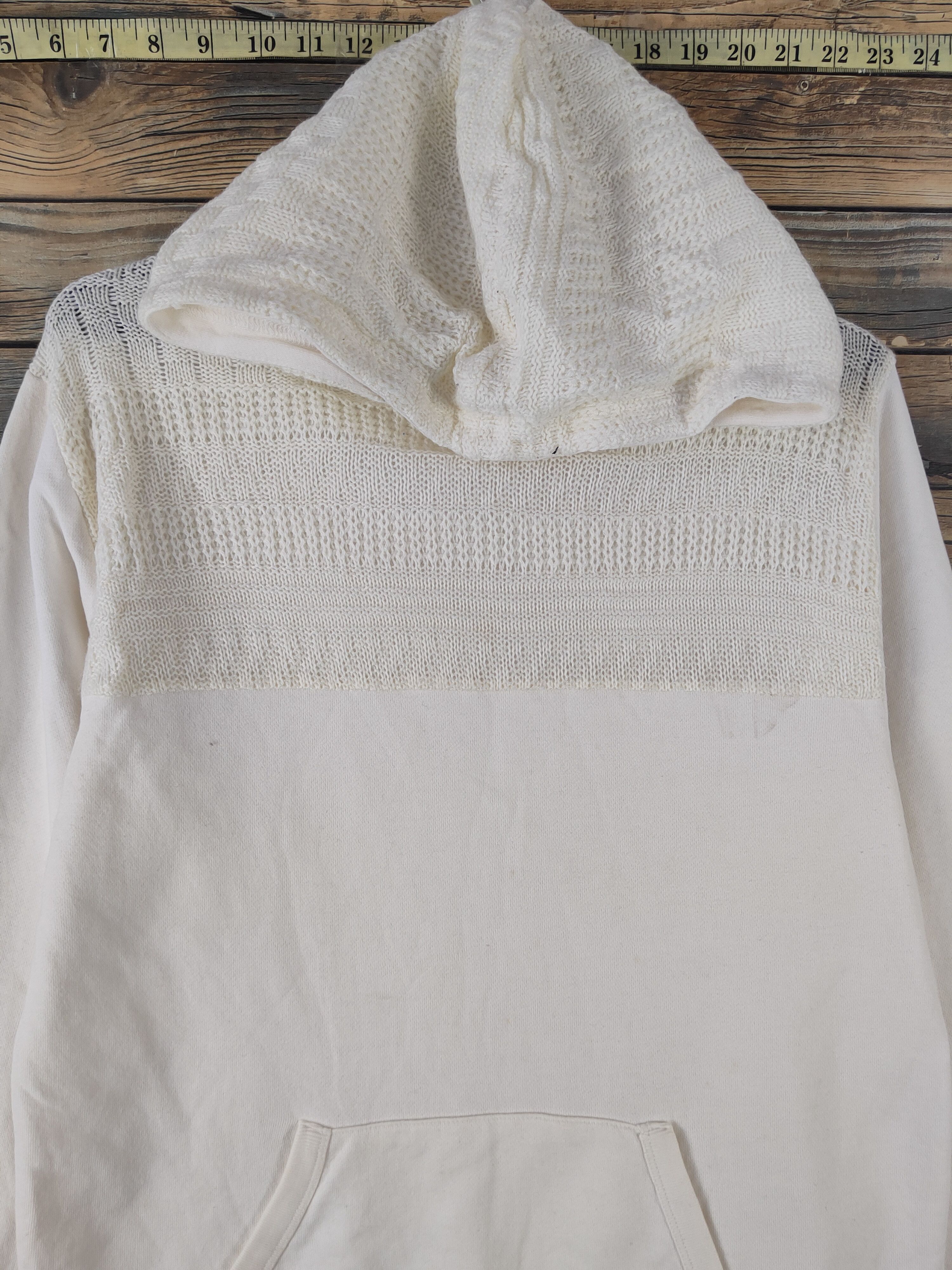 Japanese Brand DL Avail Avant Garde White Hoodie Sweatshirts #2023 Size M / US 6-8 / IT 42-44 - 2 Thumbnail