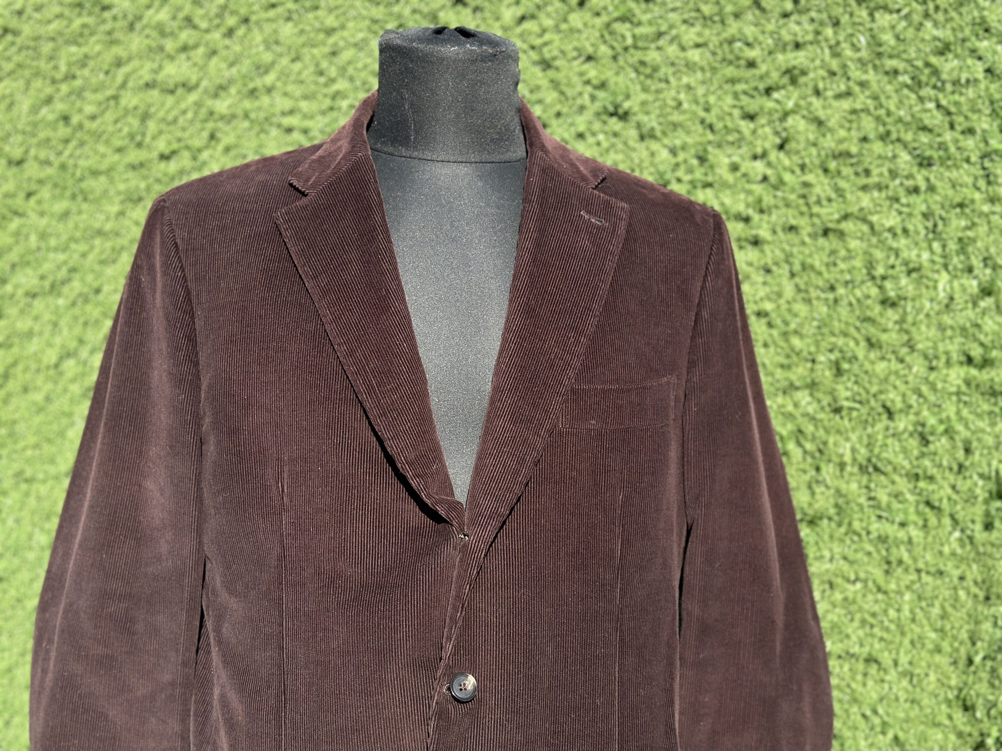 Isaia Rare Isaia Napoli Brown Corduroy Blazer Size 54 Drop 7R Size 54R - 8 Thumbnail