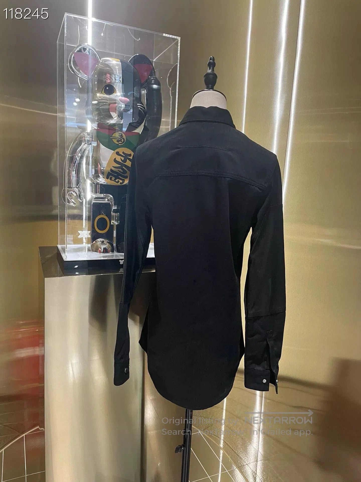 Givenchy Givenchy Black Spliced Denim Shirt Jacket. Size XS / US 0-2 / IT 36-38 - 2 Thumbnail