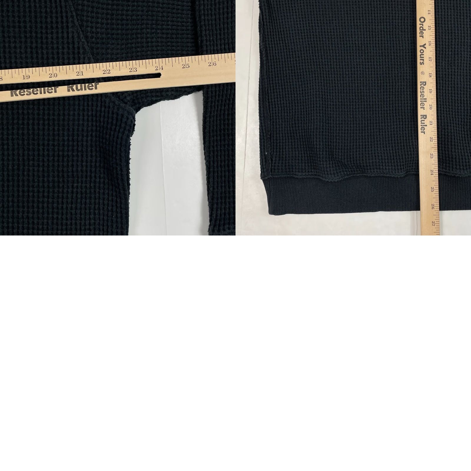 Vintage Aerie Sweater Womens Small Black Thermal Waffle Knit Long Sleeve Pullover Casual Workwear Knit Crew Neck Pullover Fall Winter Womens Size S / US 4 / IT 40 - 9 Thumbnail