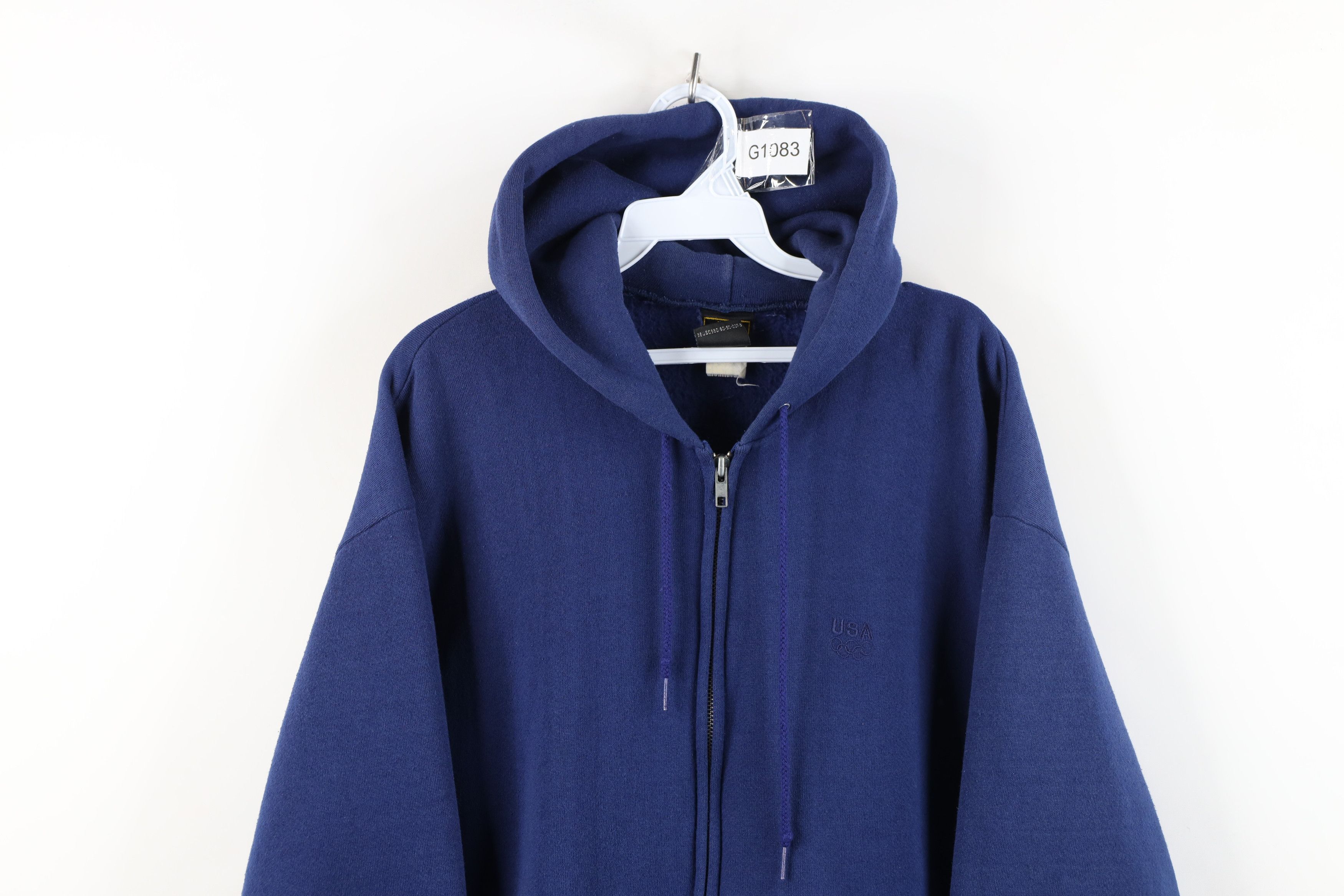 Vintage Vintage 90s USA Olympics Heavyweight Full Zip Hoodie USA Size US L / EU 52-54 / 3 - 2 Thumbnail