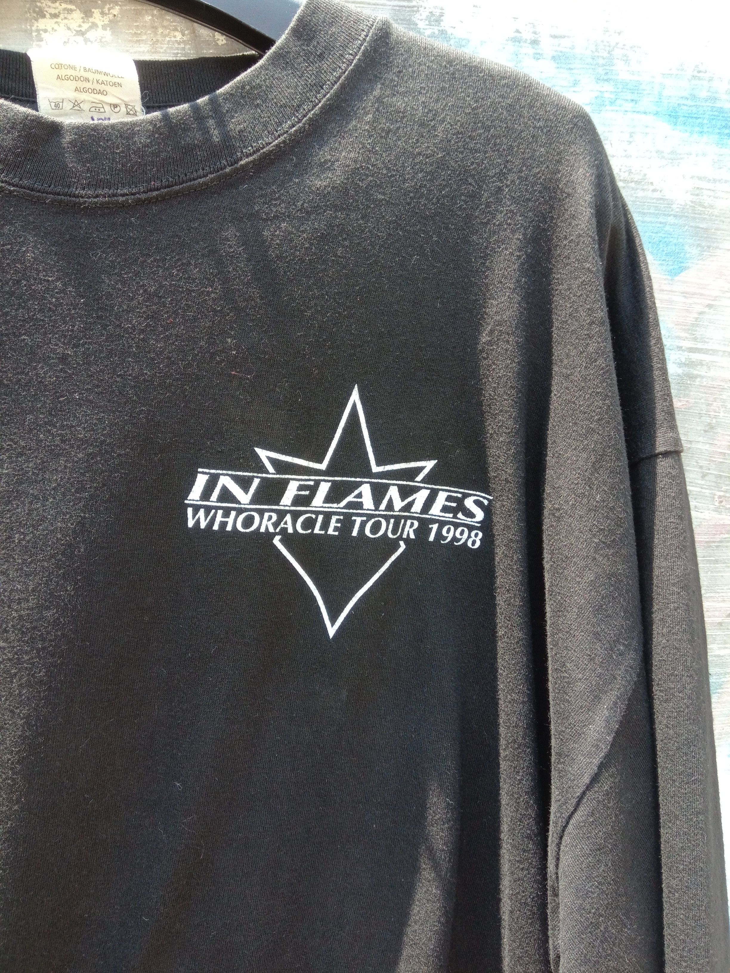 Band Tees × Vintage Vintage 90s INFLAMES whoracle tour 1998 Size US L / EU 52-54 / 3 - 1 Thumbnail