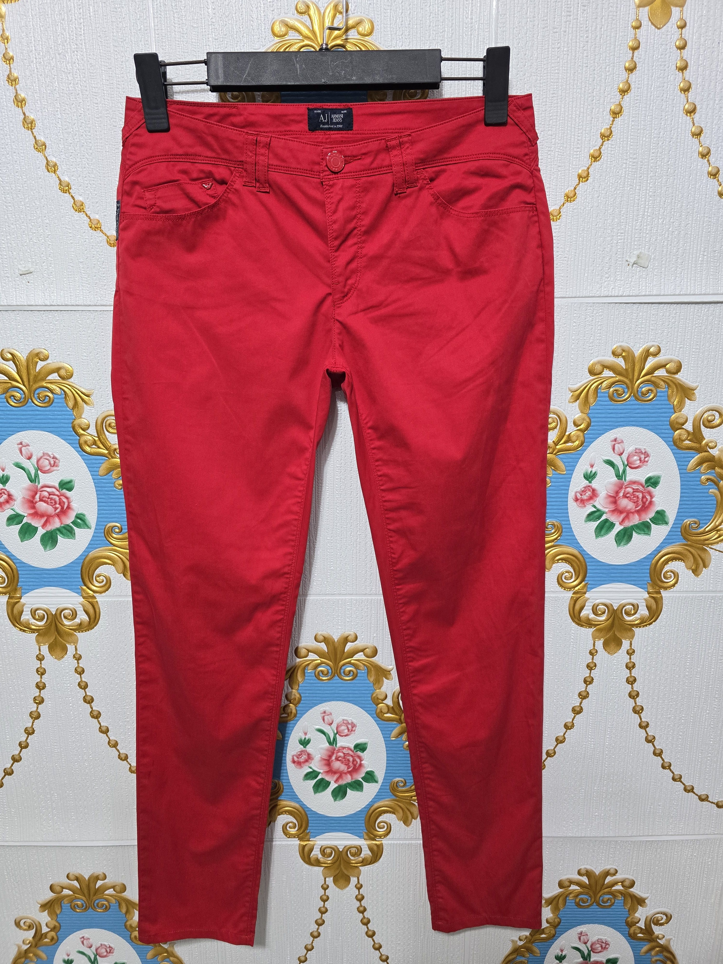 Giorgio Armani GIORGIO ARMANI JEANS, RED color w30 size MEDIUM Size 30" / US 8 / IT 44 - 1 Thumbnail