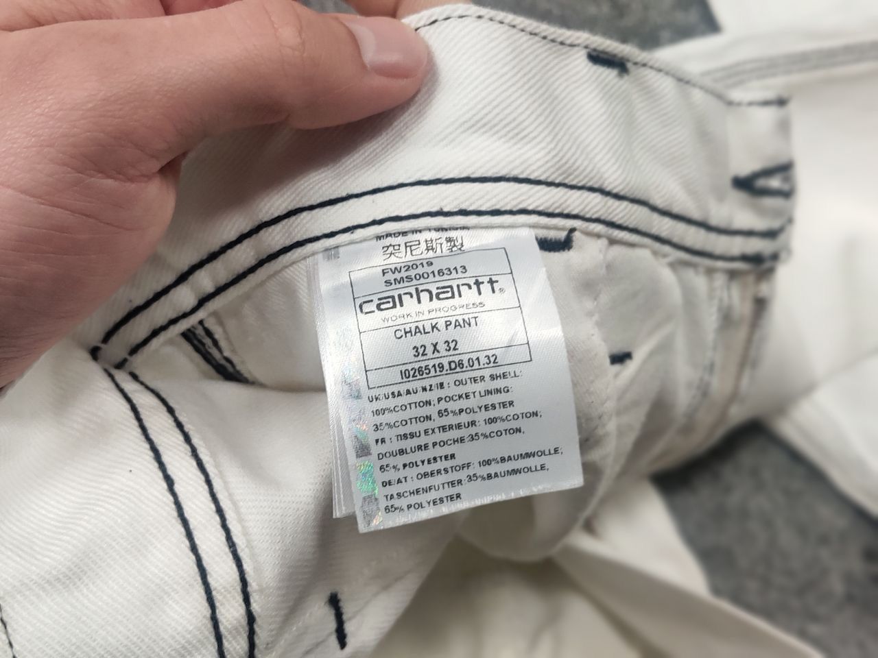 Carhartt Wip Carhartt Wip Chalk White Canvas Trouser Pants Vintage Style Size US 32 / EU 48 - 13 Thumbnail
