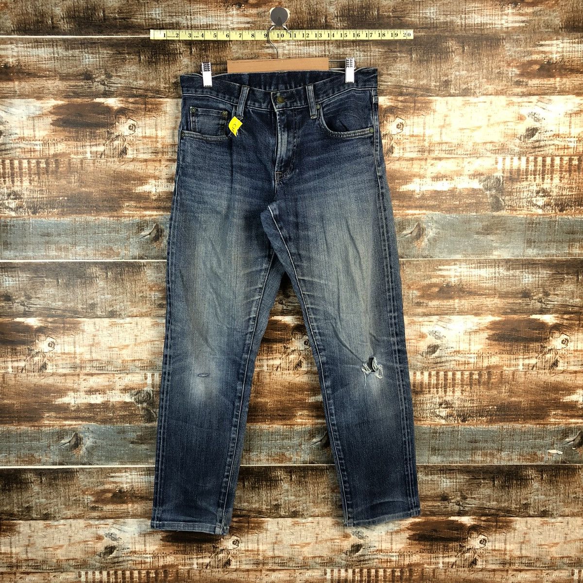 Uniqlo DLL Uniqlo Blue Distressed Denim Pants #C245 Size US 30 / EU 46 - 1 Thumbnail