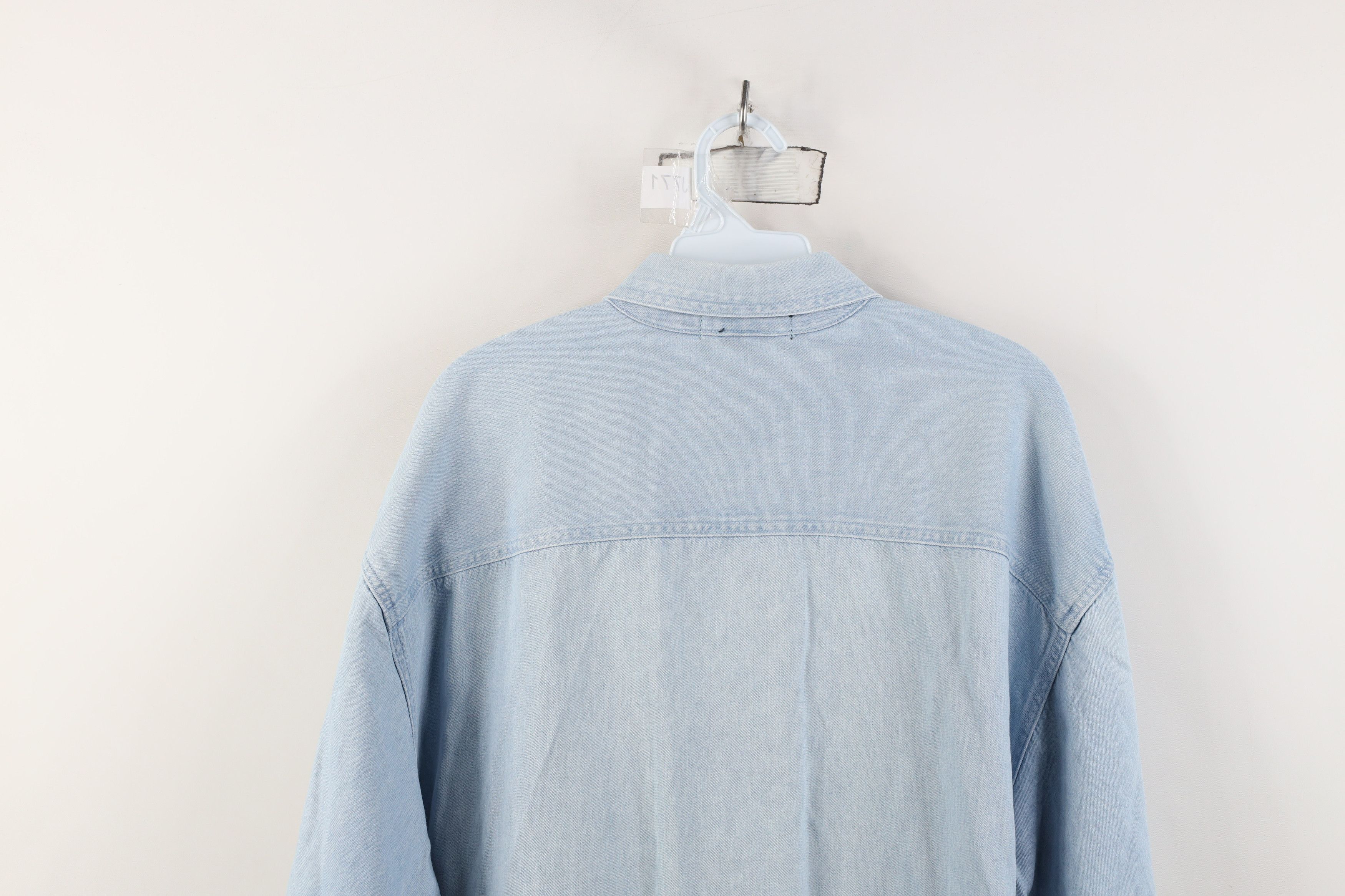 Vintage Vintage 90s Porsche Racing Denim Button Down Shirt USA Size US XL / EU 56 / 4 - 14 Thumbnail