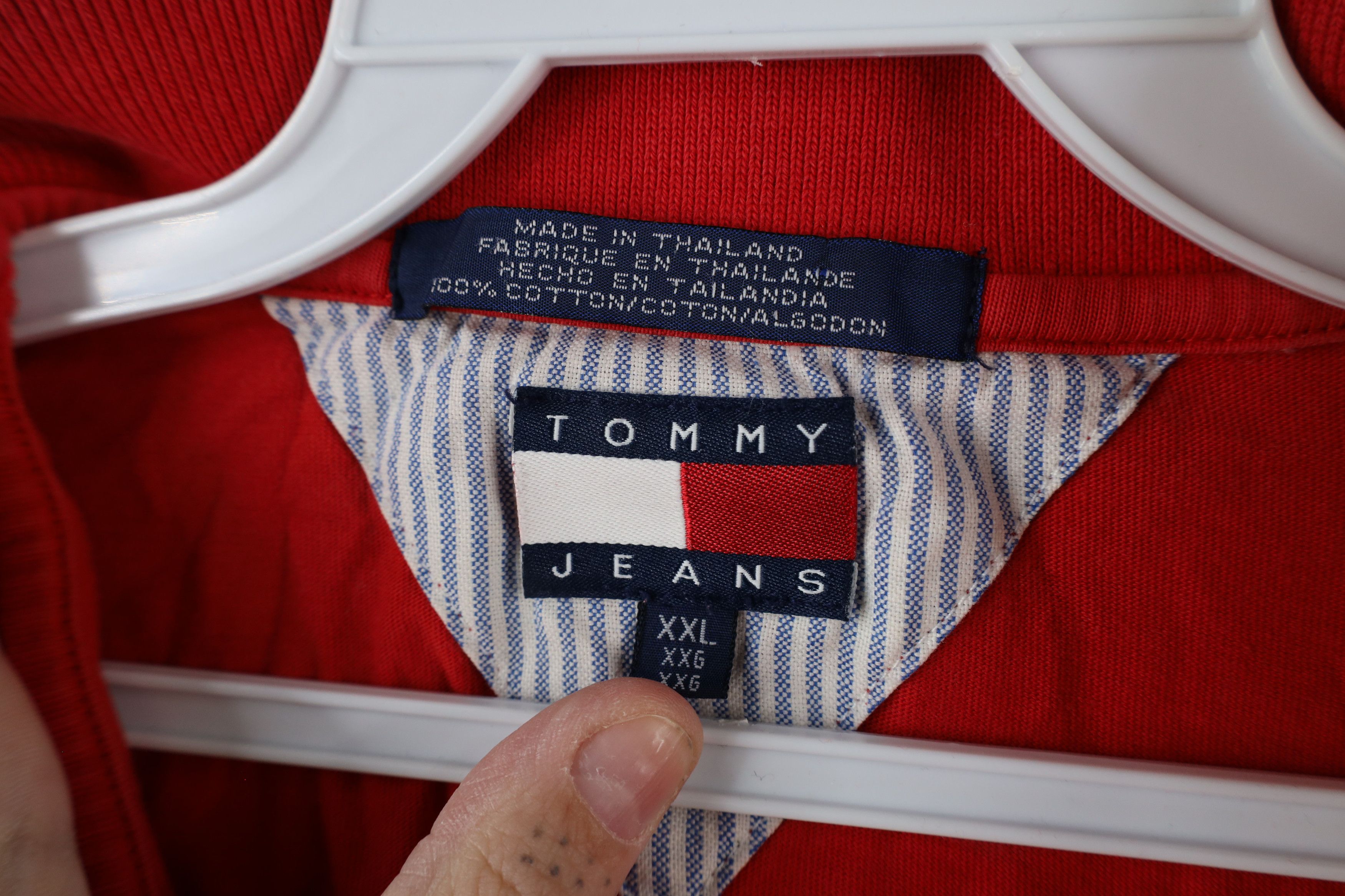 Tommy Hilfiger × Vintage Vintage 90s Tommy Hilfiger Center Flag Logo Golf Polo Shirt Size US XXL / EU 58 / 5 - 6 Thumbnail
