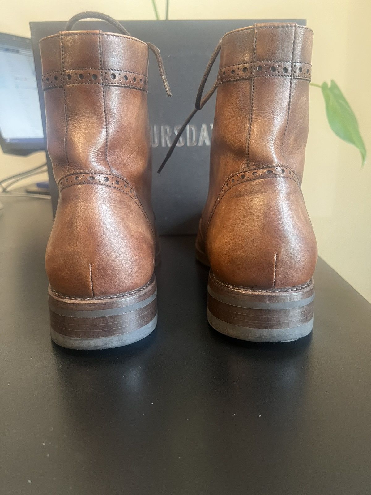 Thursday Boot Company Thursday Boot Co Wingtip Brogue Dress Boots Brown Color 77 Size US 11 / EU 44 - 5 Thumbnail