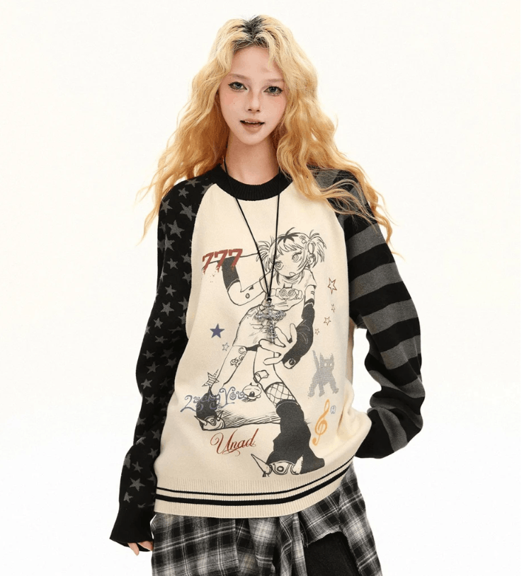 Japanese Brand Anime Y2K Sweaters Size US L / EU 52-54 / 3 - 4 Thumbnail