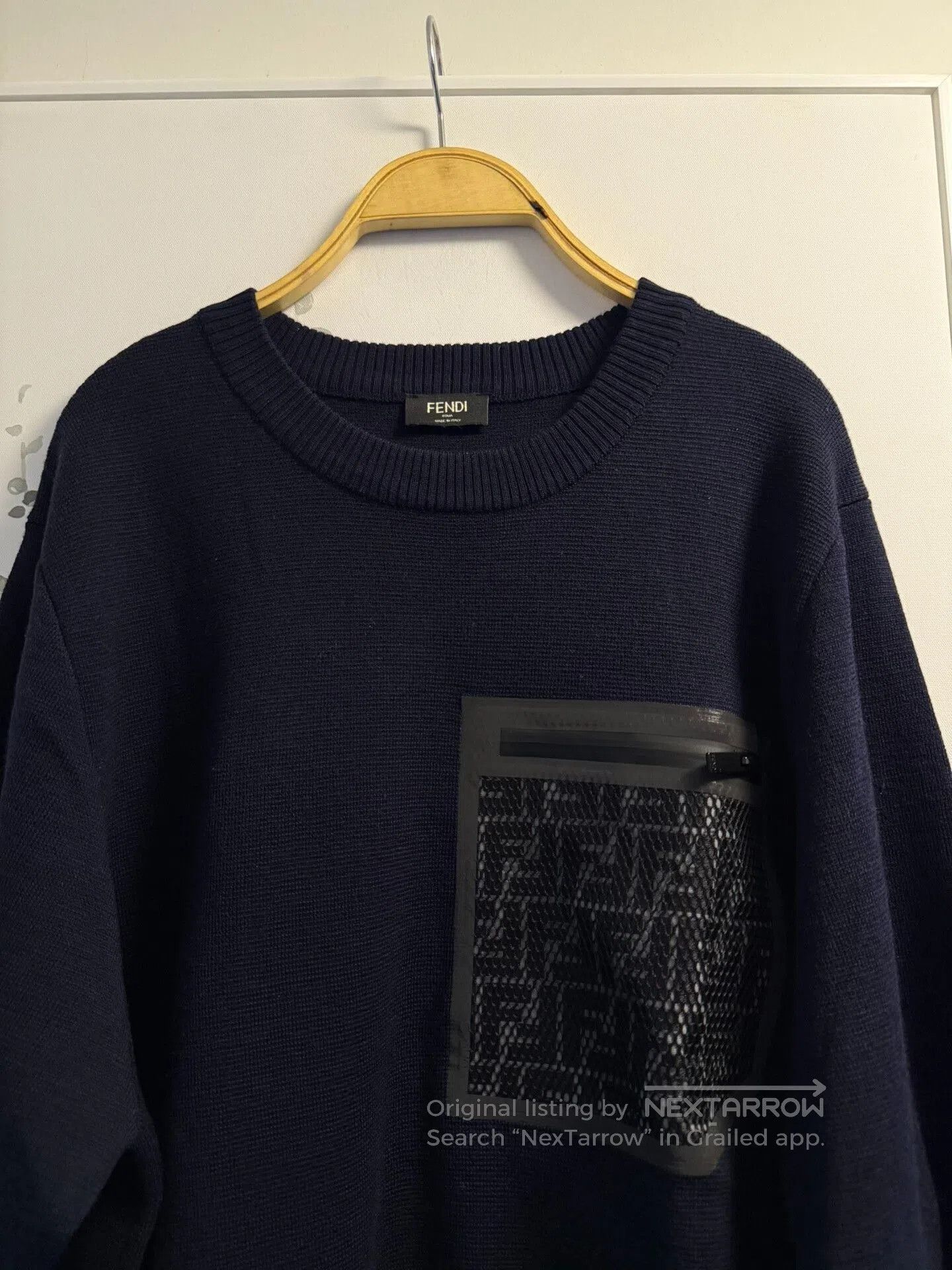 Fendi Fendi Pocket Detail Long Sleeve Sweater. Size US L / EU 52-54 / 3 - 5 Thumbnail