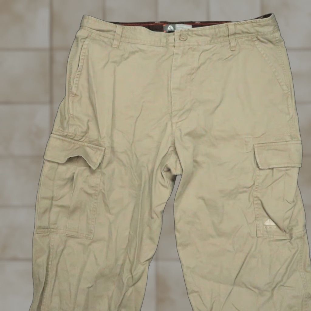 Nike ACG VINTAGE Nike ACG Pants Mens 36x30 Khaki Tan Cargo Pockets All Conditions Gear Size US 36 / EU 52 - 1 Thumbnail