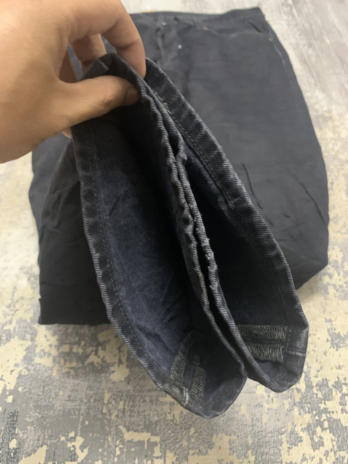 Levi's Size 40x31.5 Vintage 90s Levi's 501 Super Black Jeans Size US 40 / EU 56 - 5 Thumbnail
