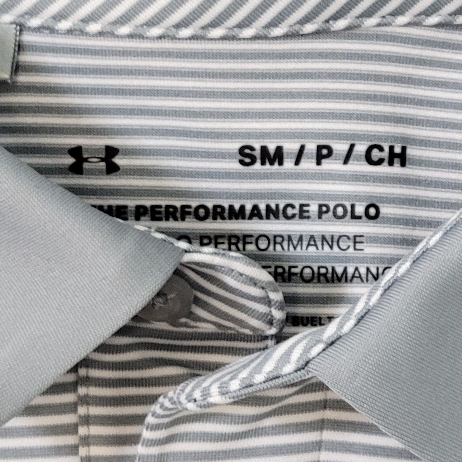 Under Armour Under Armour Polo Shirt Men's Small Gray Stripe Size US S / EU 44-46 / 1 - 4 Thumbnail