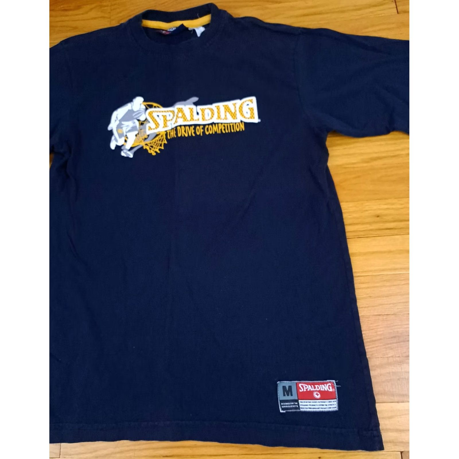Spalding VINTAGE Spalding T-Shirt Classic Drive to Competion Medium Crew Neck Short Sleeve Blue Cotton canvas 1990s Unisex Adults Mens Womens Size US M / EU 48-50 / 2 - 3 Thumbnail