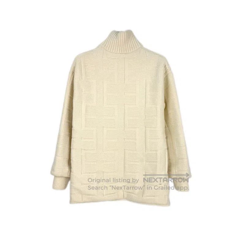 Hermes Hermes Off-White H Logo Wool Cotton Jacket Size XXS / US 00 / IT 34 - 2 Thumbnail