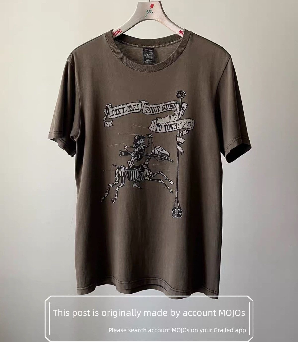 Number (N)ine Sz 2 Number Nine 06SS Distressed Guitar Tee-2508