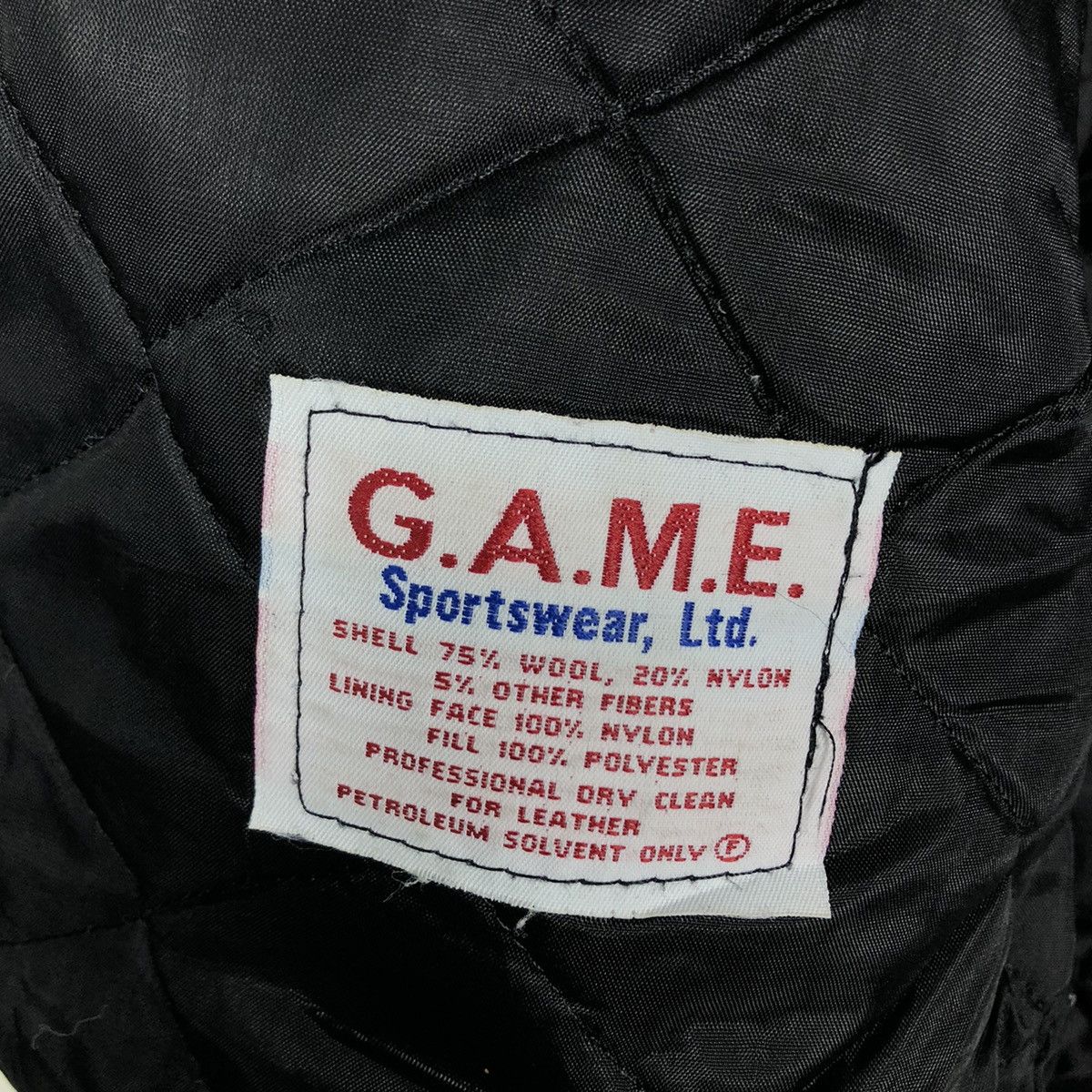 Japanese Brand 🔥Vintage Bomber Leather Jacket GAME Made in USA Sportswear Size US XL / EU 56 / 4 - 19 Thumbnail