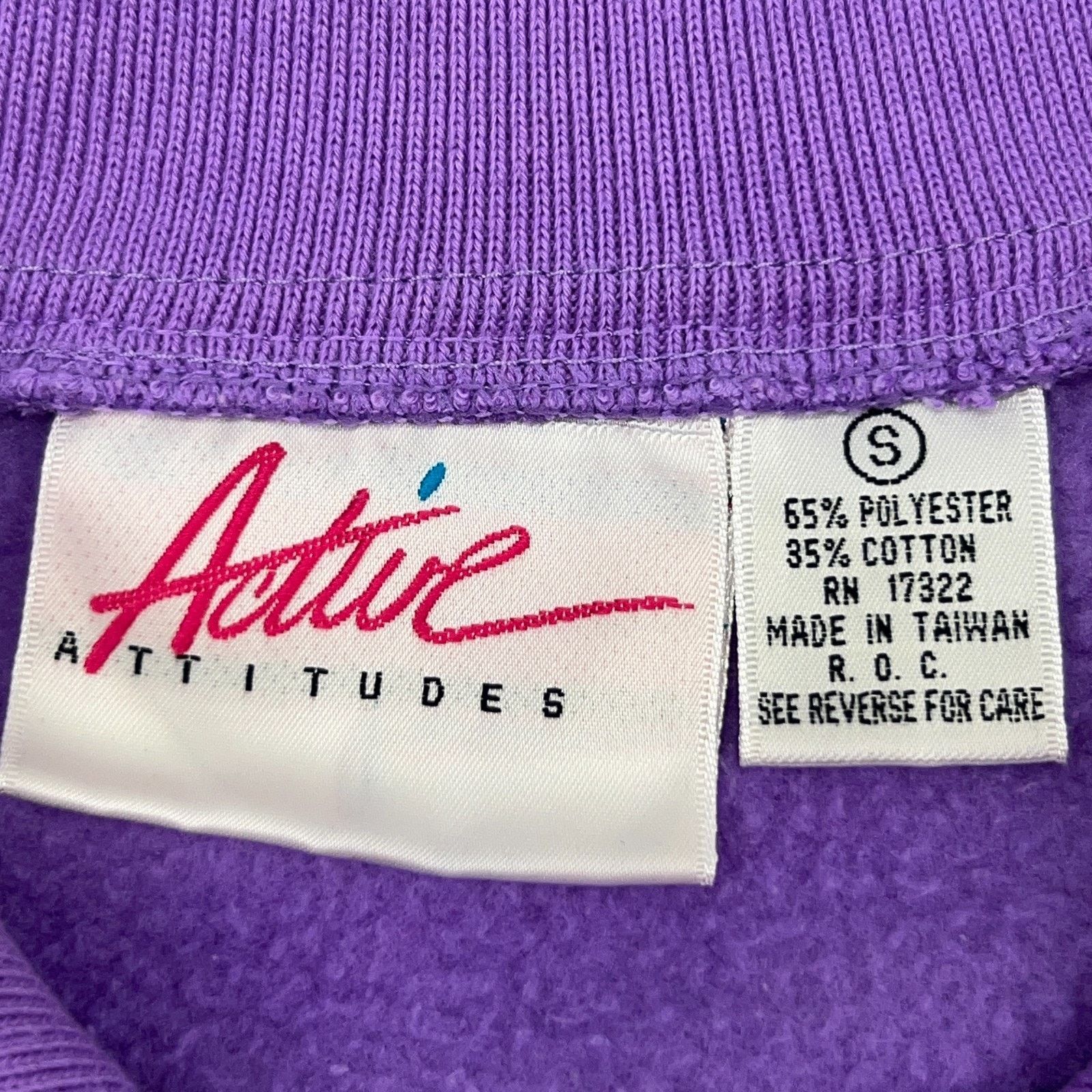 Vintage Vintage 80s Polo Sweatshirt Purple Granny Core Womens S Size S / US 4 / IT 40 - 5 Thumbnail