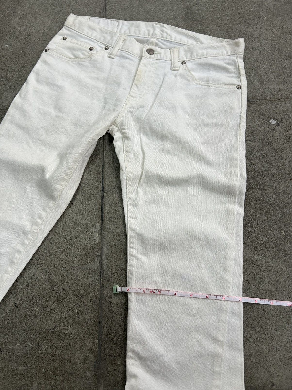 Tornado Mart Tornado Mart Zero Bootcut White Jeans Size US 31 - 18 Thumbnail