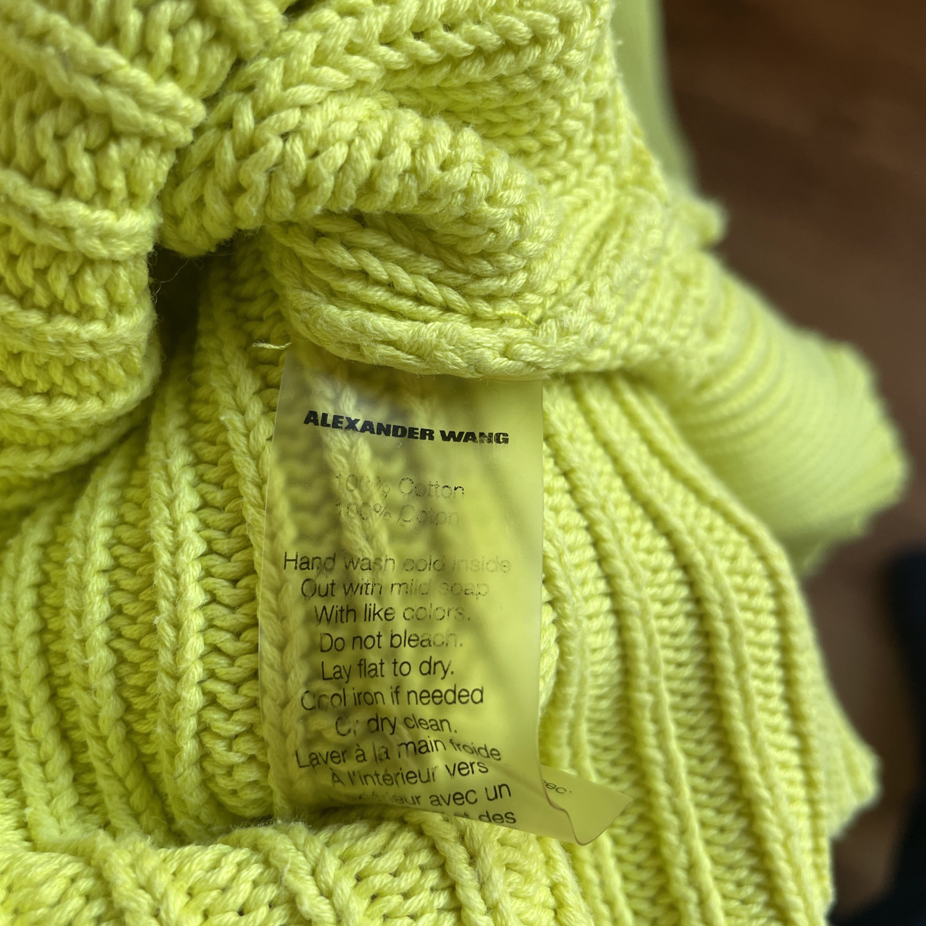 T by Alexander Wang T by Alexander Wang Neon Yellow Knitted Womens Hoodie Size XS / US 0-2 / IT 36-38 - 11 Thumbnail