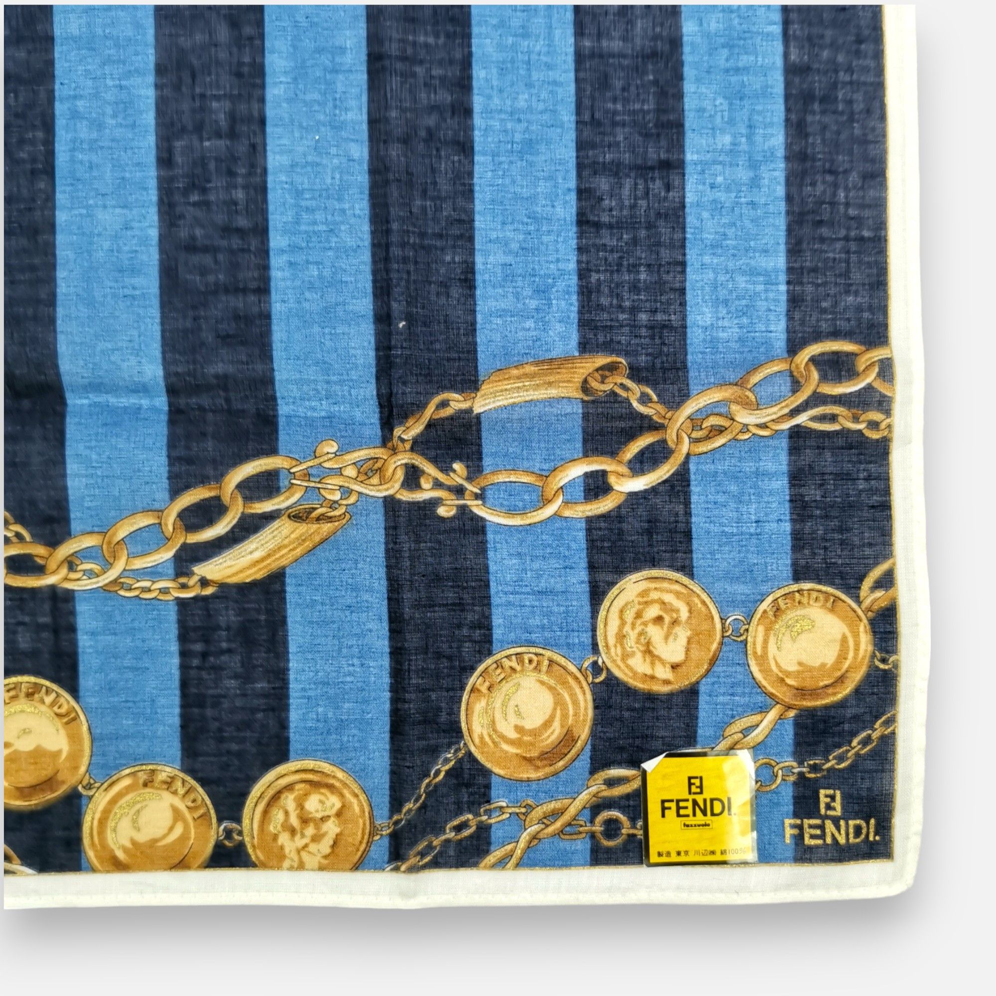 Japanese Brand Vintage FENDI Handkerchief Pocket Square Bandana Size ONE SIZE - 4 Thumbnail