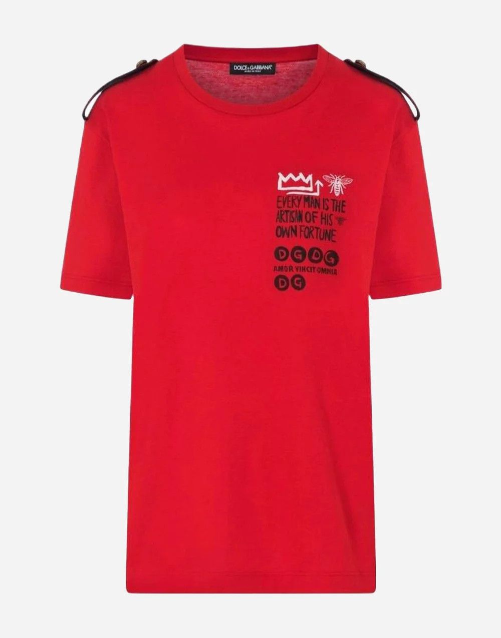Dolce & Gabbana o1y0925 Oversize T-Shirt in Red Size S / US 4 / IT 40 - 1 Thumbnail