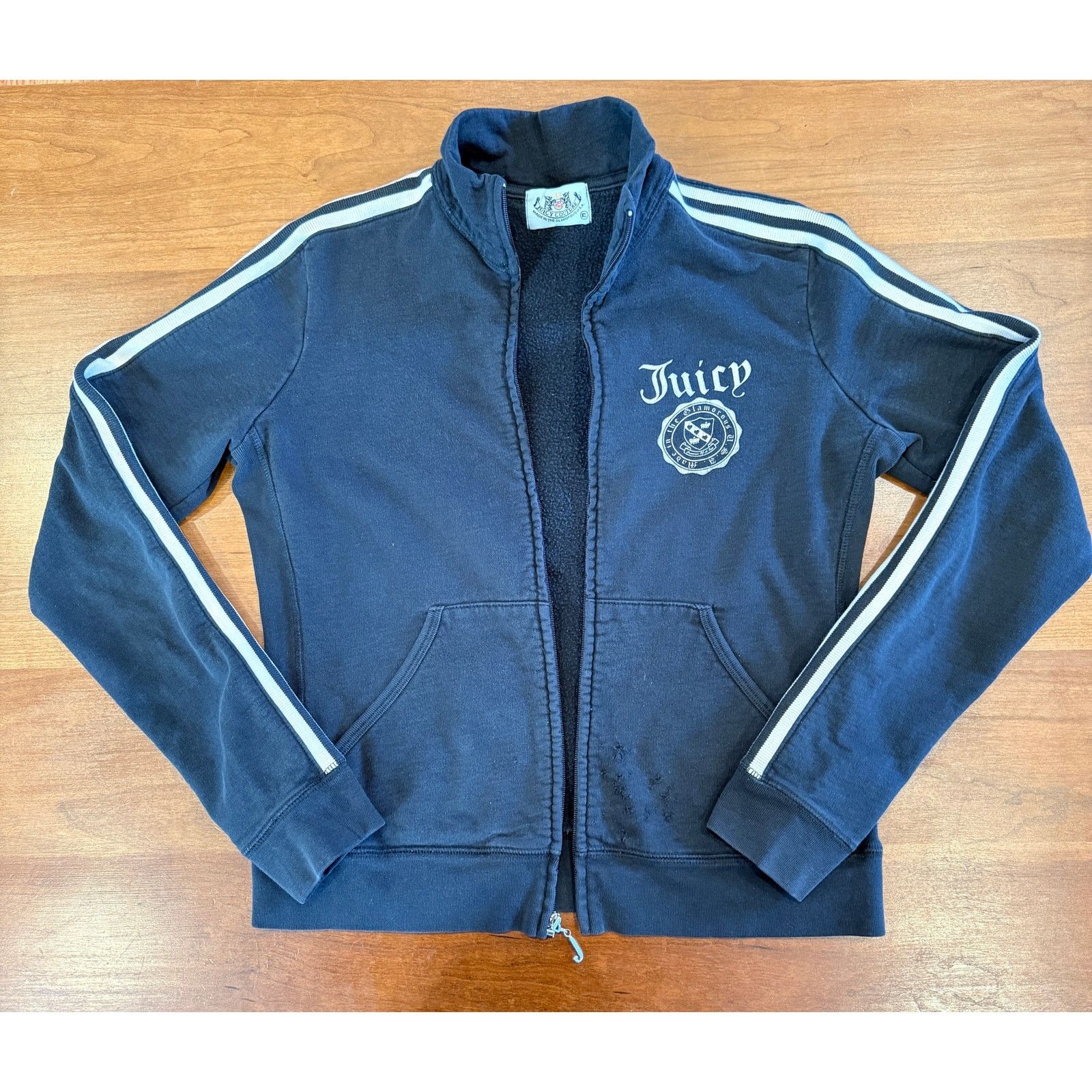 Juicy Couture Vintage Juicy Couture Blue Label Navy Track Jacket XL Size XL / US 12-14 / IT 48-50 - 6 Thumbnail