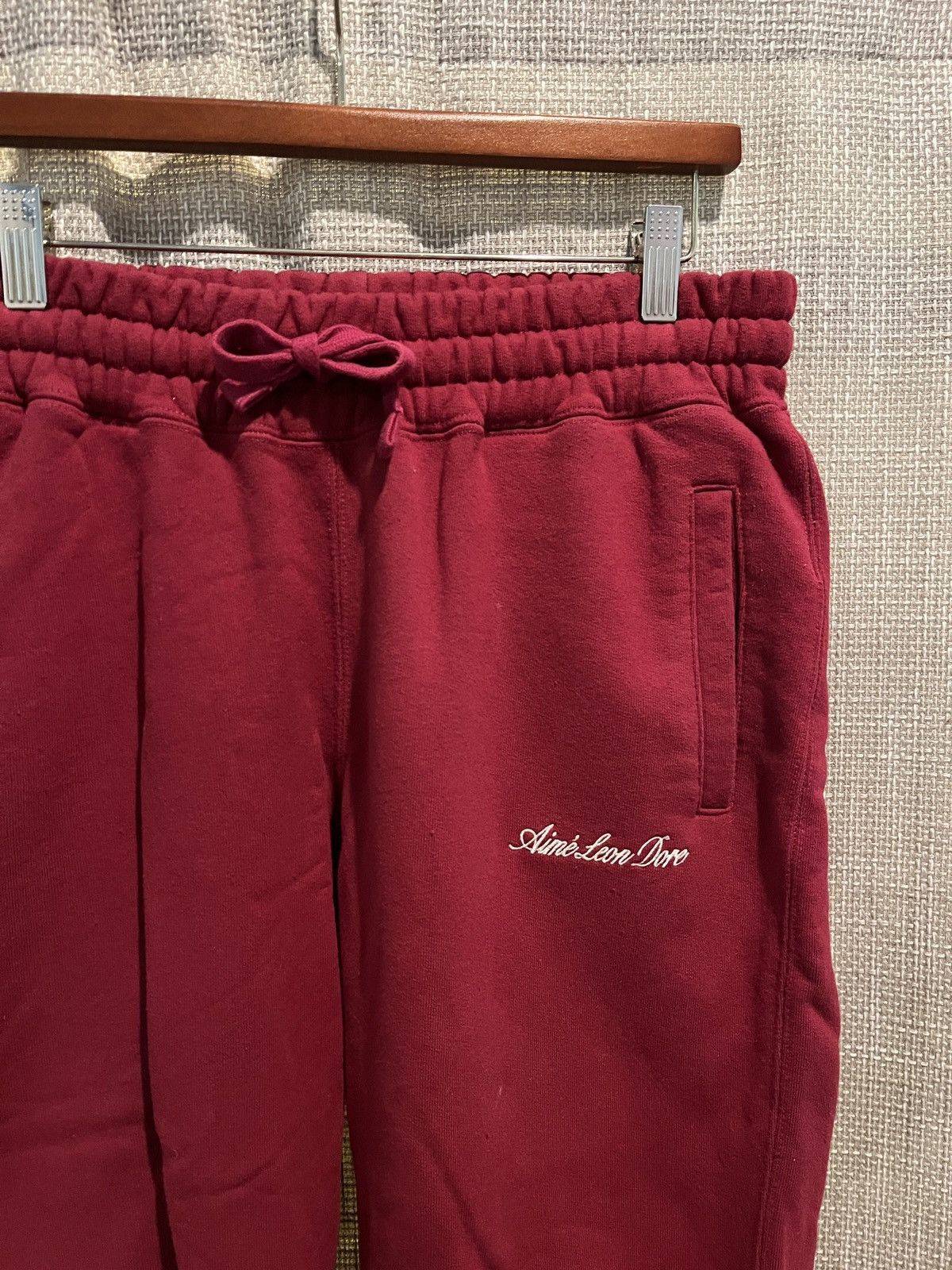 Aime Leon Dore Aime Leon Dore Red Jogger Sweatpants Size US 32 / EU 48 - 2 Thumbnail