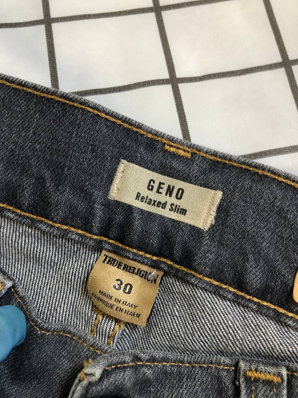 True Religion True Religion Geno Relaxed Slim Vintage Straight Jeans Size US 30 / EU 46 - 11 Thumbnail