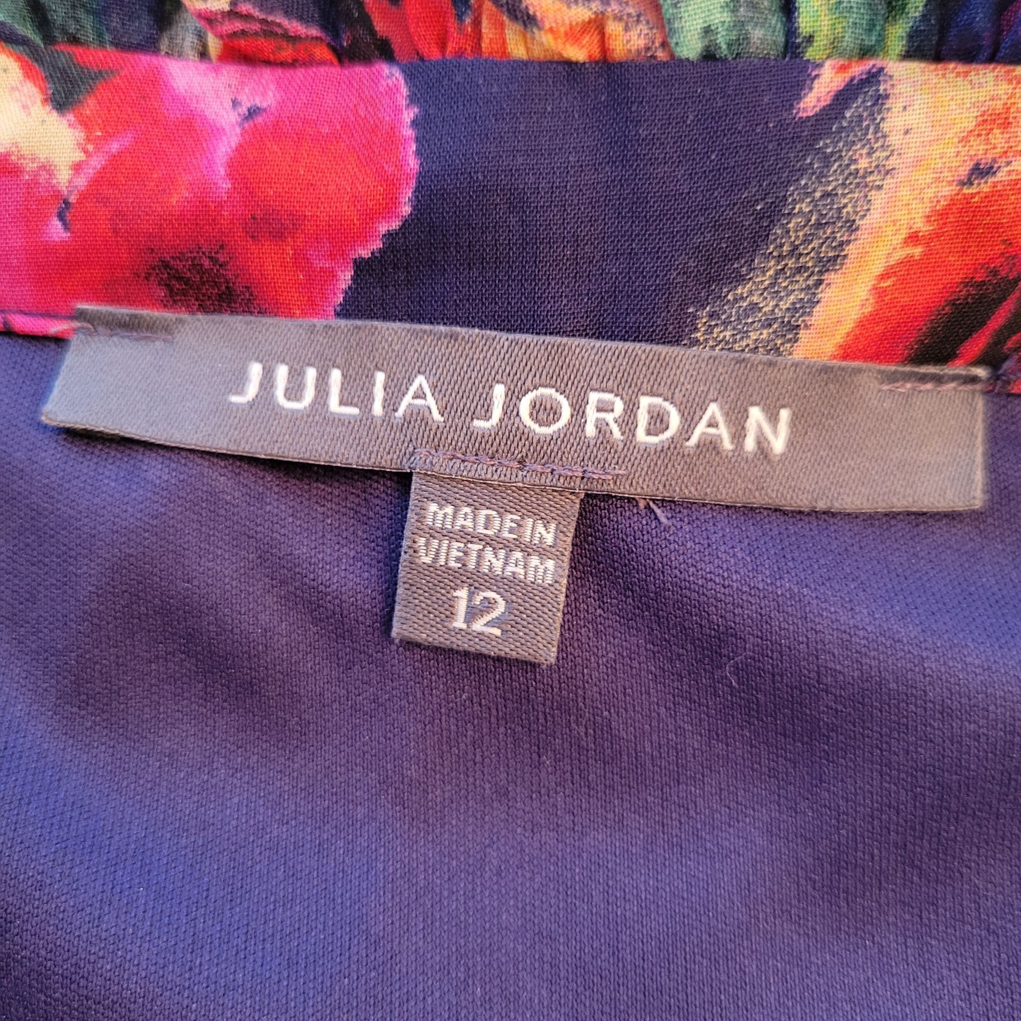 Other Julia Jordan Floral Dress 12 High Neck Modest A Line Midi Su Size XL / US 12-14 / IT 48-50 - 2 Thumbnail