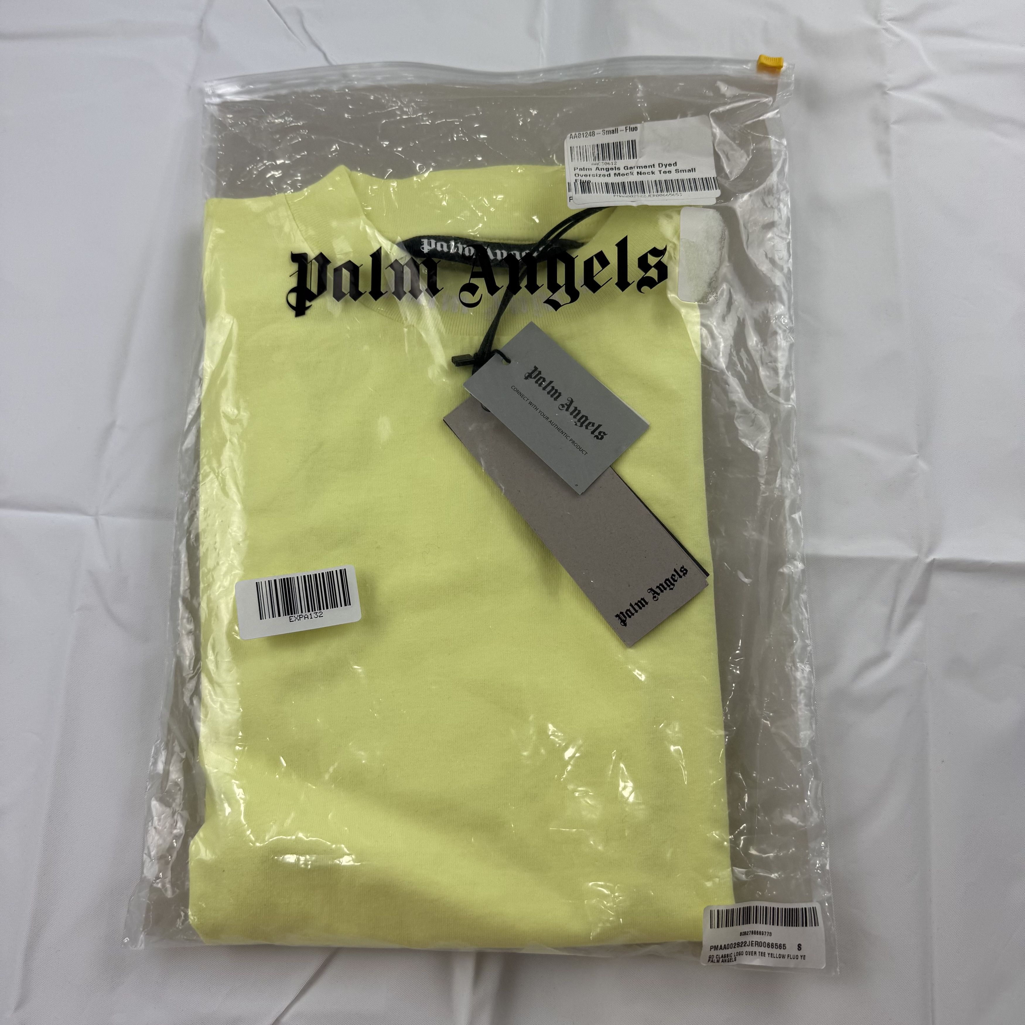 Palm Angels Palm Angels GD Classic Logo Over Tee in "Fluo Yellow" Size US S / EU 44-46 / 1 - 13 Thumbnail