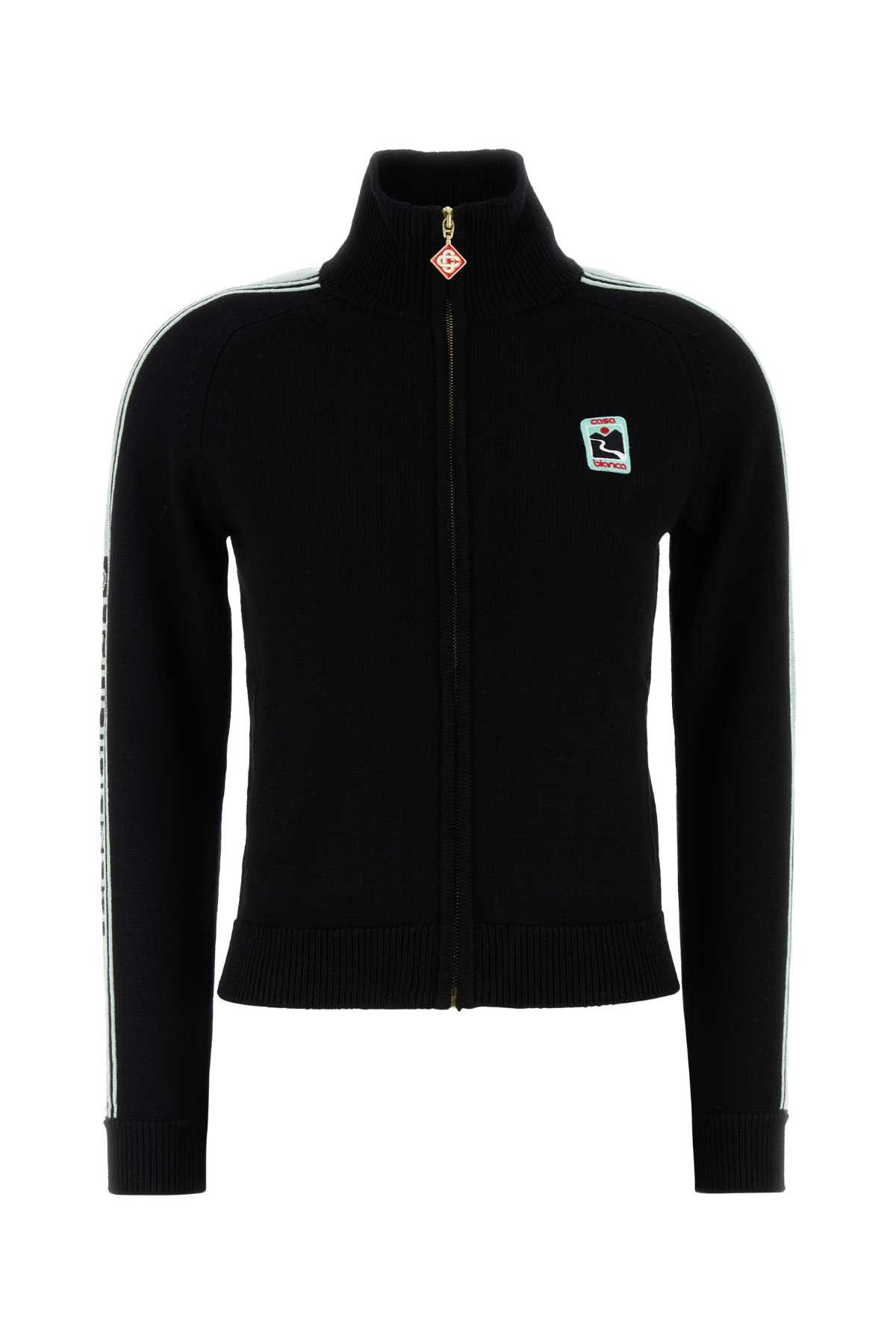 Casablanca Black Wool Cardigan Size XS / US 0-2 / IT 36-38 - 1 Thumbnail