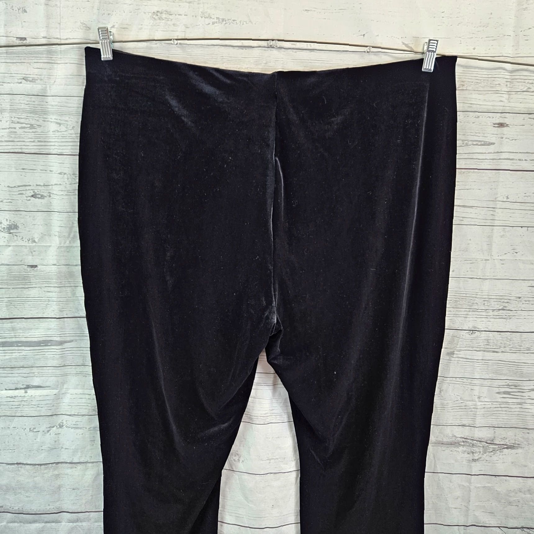 Asos ASOS Designs Womens Velvet Pants Sz 22 Solid Black Pull On High Rise Pants Womens 22 Black Velvet High Rise Pull On ASOS Designs Size 40" / US 18 - 4 Thumbnail