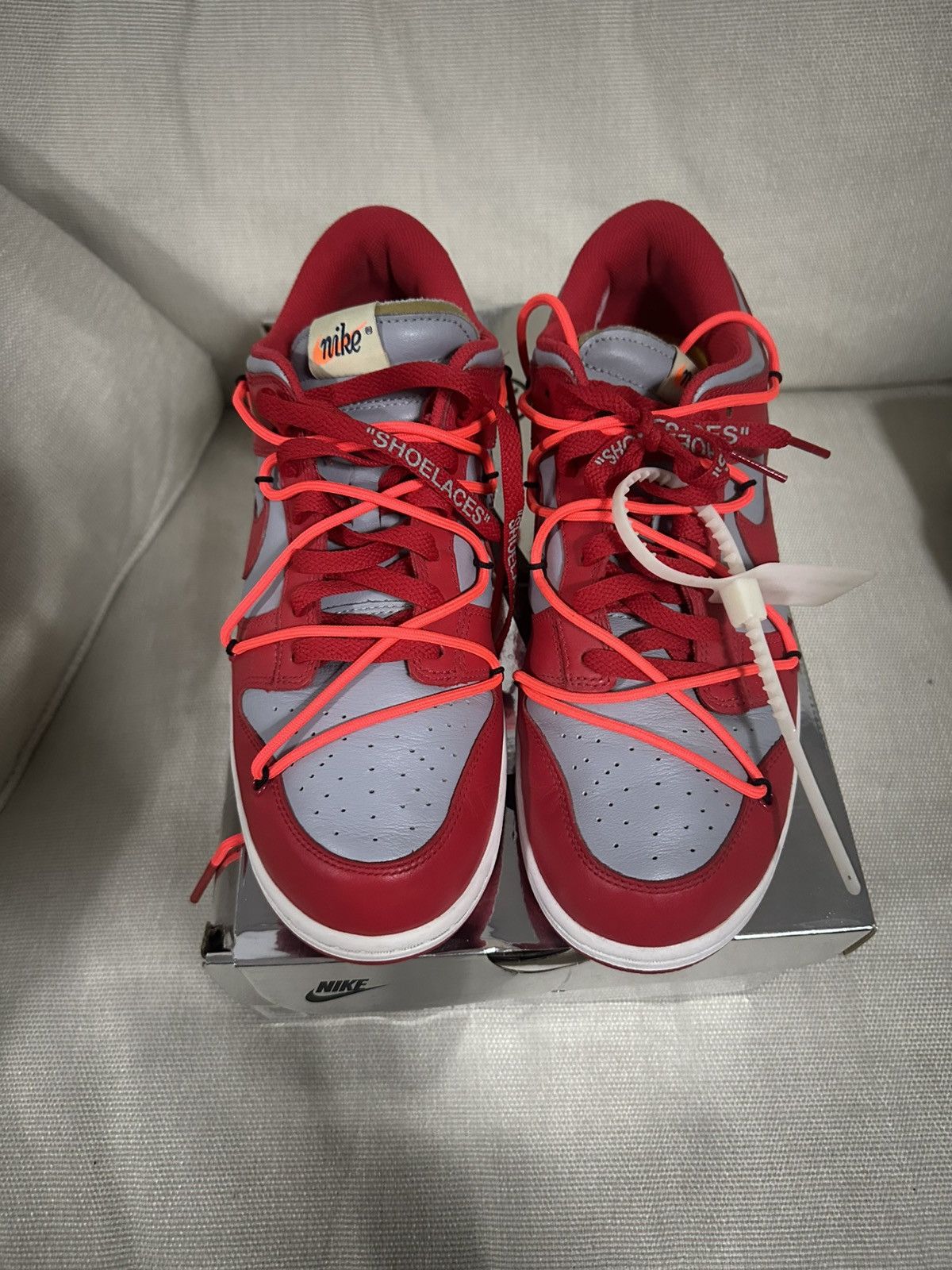 Nike × Off-White Nike dunk low x Off white "University Red" Size US 10 / EU 43 - 7 Thumbnail