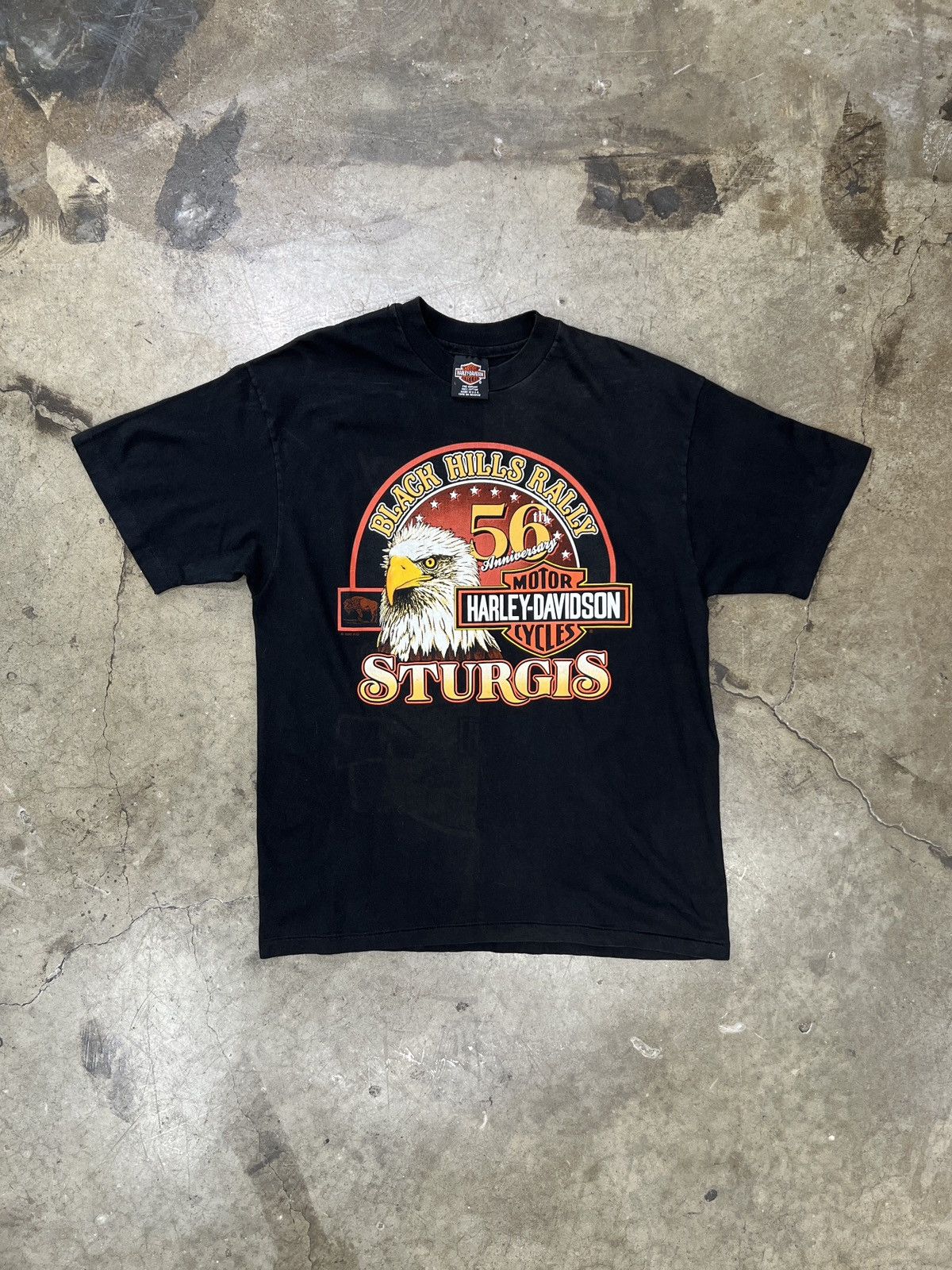 Harley Davidson Vintage 1996 Harley Davidson Sturgis Motorcycle Eagle Large Size US L / EU 52-54 / 3 - 2 Thumbnail