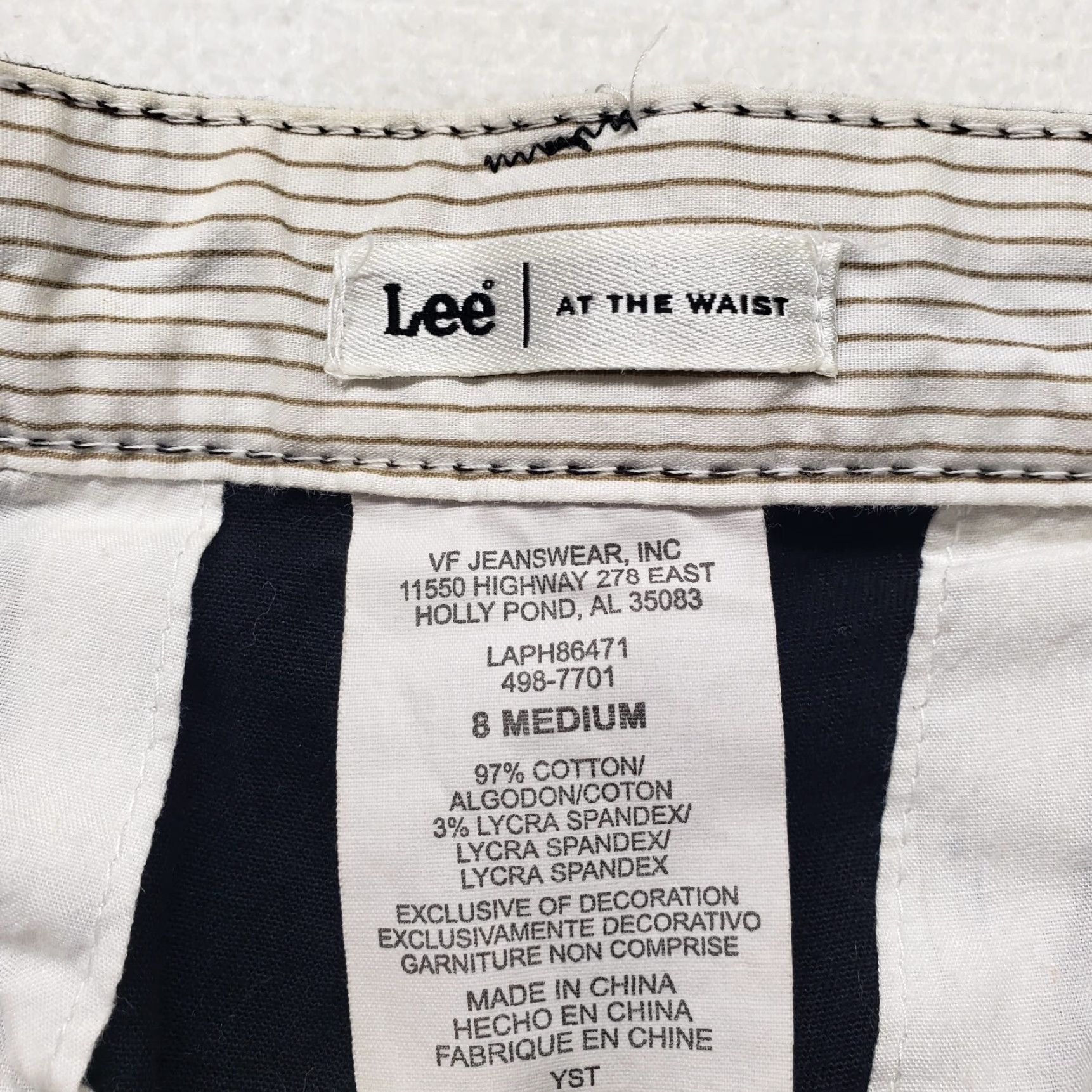 Lee LEE Pants Waist 8 Straight Leg Relaxed Fit Women Gray Dark Cotton Blend Pockets Belt Loops At The Waist 8 Medium Womens Pants Size 30" / US 8 / IT 44 - 2 Thumbnail