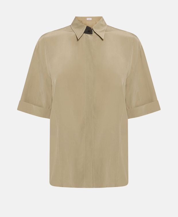 Brunello Cucinelli Silk shirt blouse Size S / US 4 / IT 40 - 1 Thumbnail