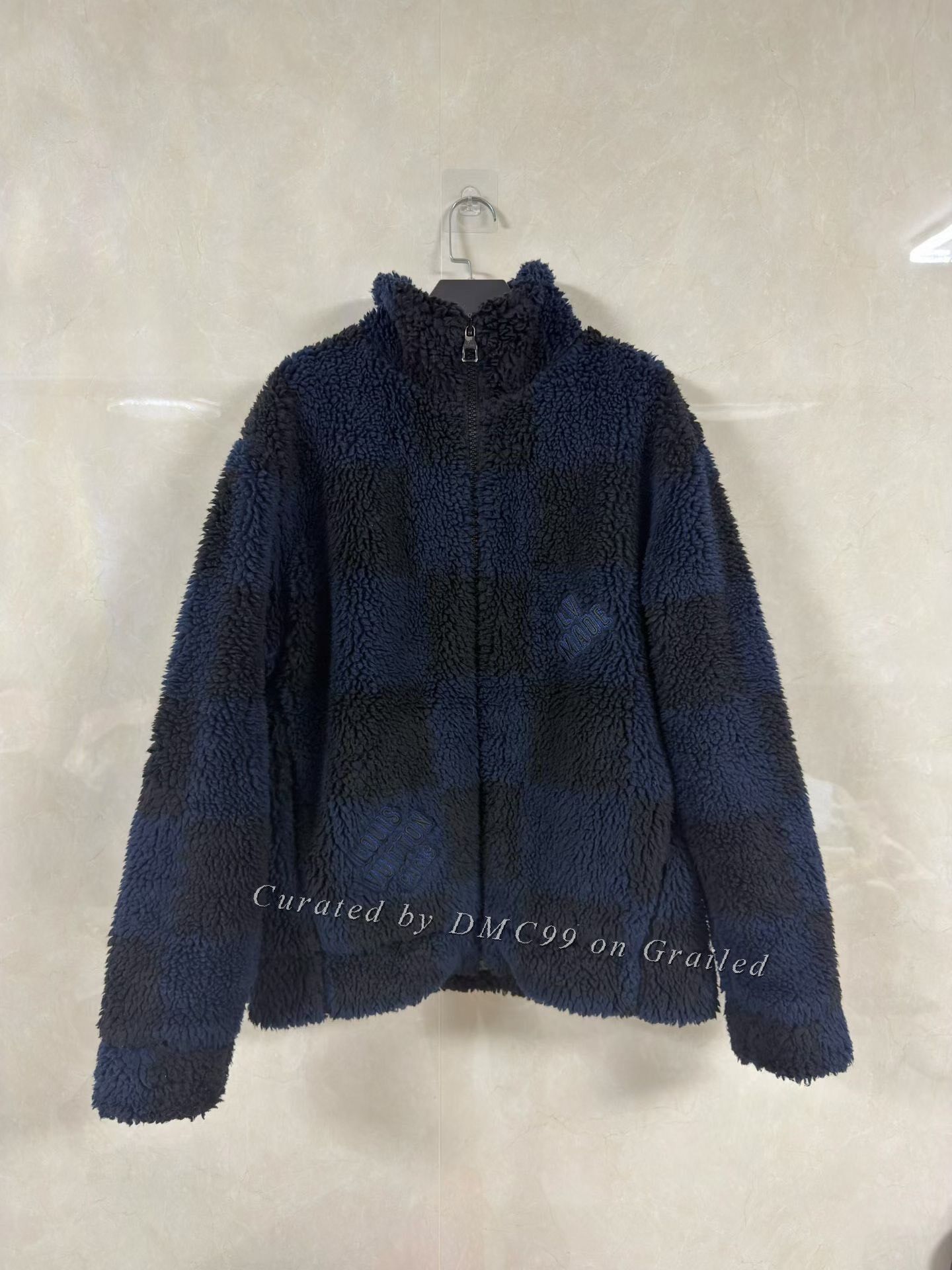 Louis Vuitton Louis Vuitton Blue Checkerboard Full Logo Teddy Jacket Size US L / EU 52-54 / 3 - 1 Thumbnail
