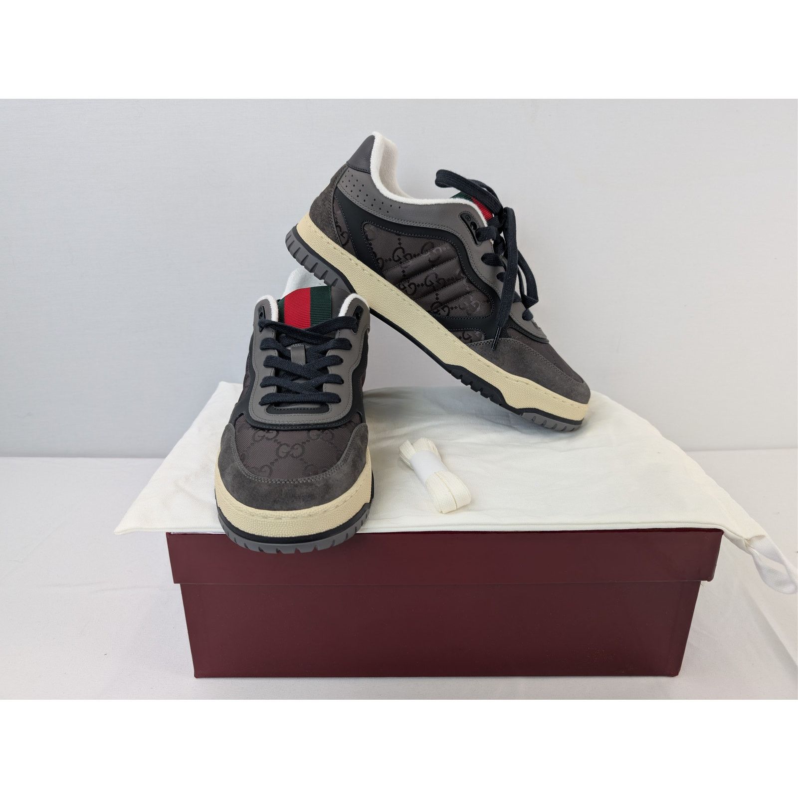 Gucci o1rshd1 GG nylon with suede and leather trims sneakers Size US 11.5 / EU 44-45 - 18 Thumbnail