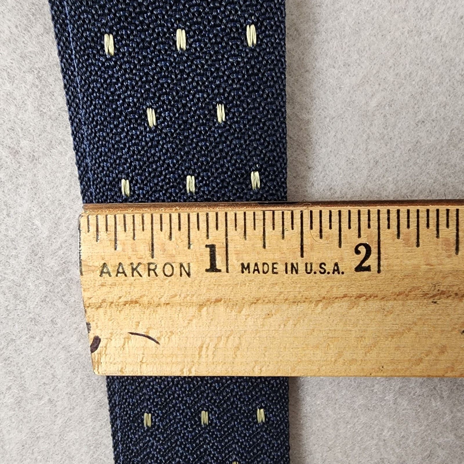 Other Men's Suspenders Blue w/White Dots Adjustable Leather Size ONE SIZE - 5 Thumbnail