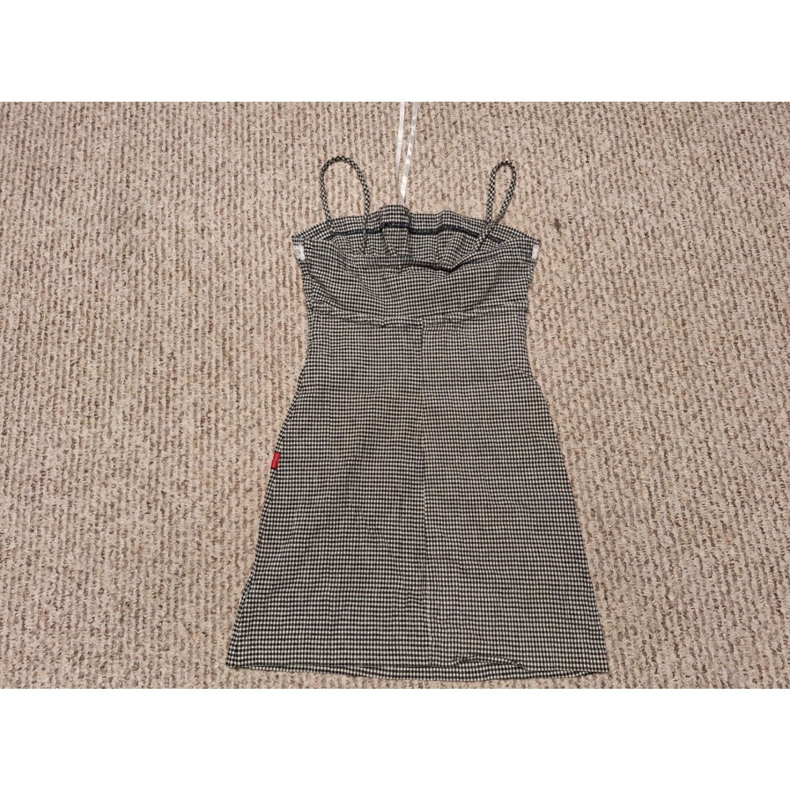 Vintage VINTAGE Rampage 90s Y2K Midi Tank Dress Women’s Size 3 Black Polka Dot Sleeveless Casual Party Cocktail Wedding Midi Dress Womens Size XS / US 0-2 / IT 36-38 - 3 Thumbnail