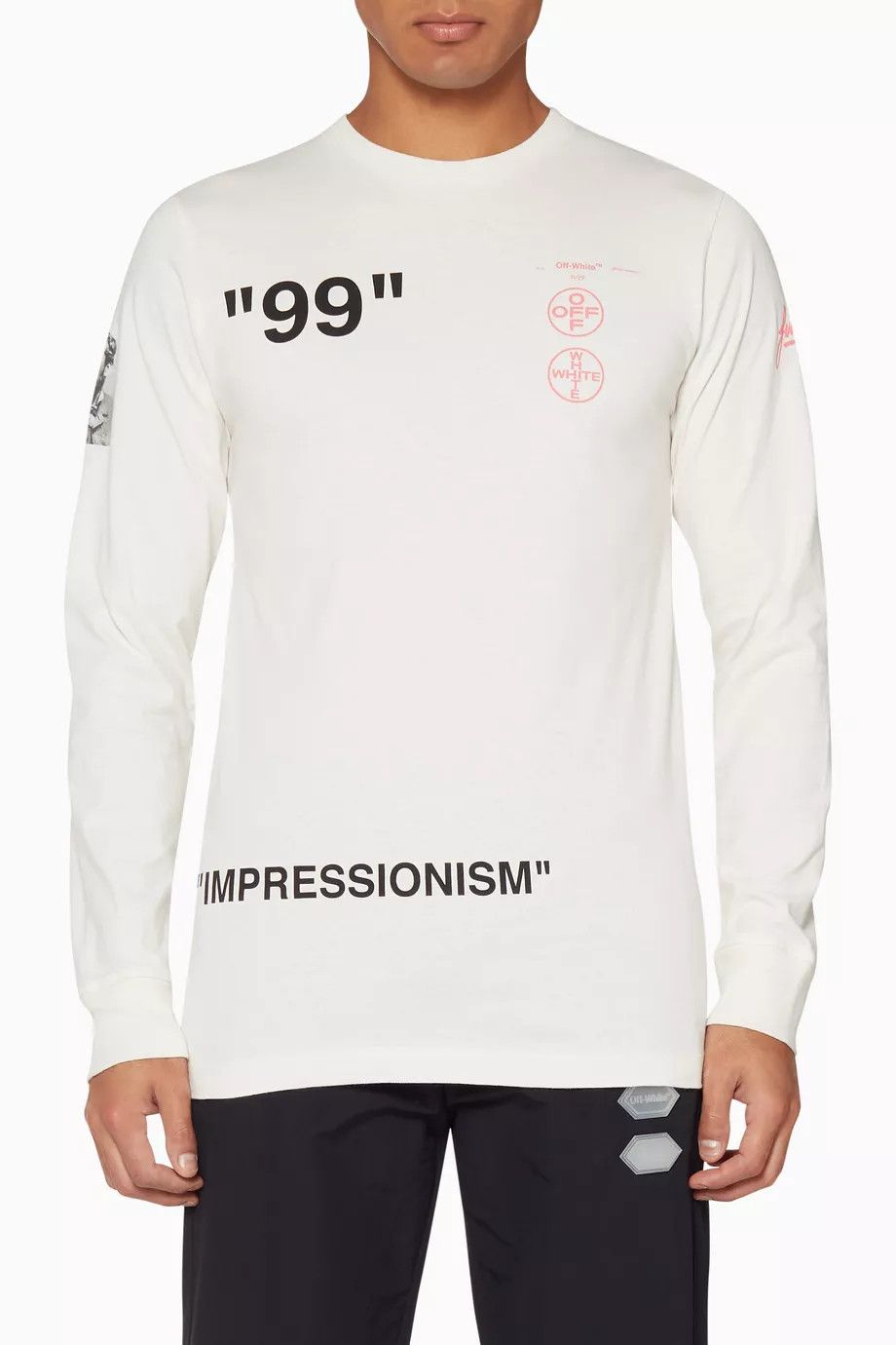 Off-White Cream Impressionism Boat Painting Logo LS T-Shirt Size US M / EU 48-50 / 2 - 4 Thumbnail