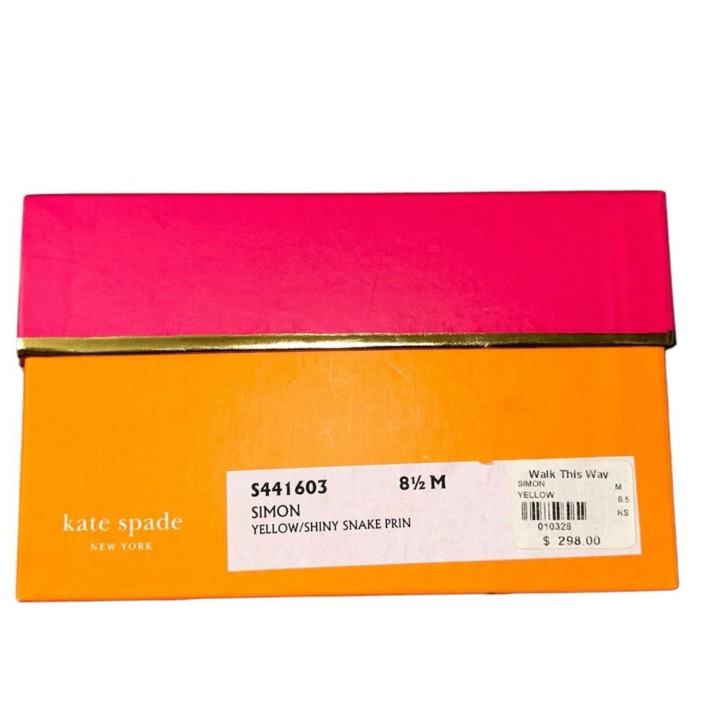 Designer kate spade l Rare Simon Yellow Snakeskin Heels 8.5 Size US 8.5 / IT 38.5 - 9 Thumbnail