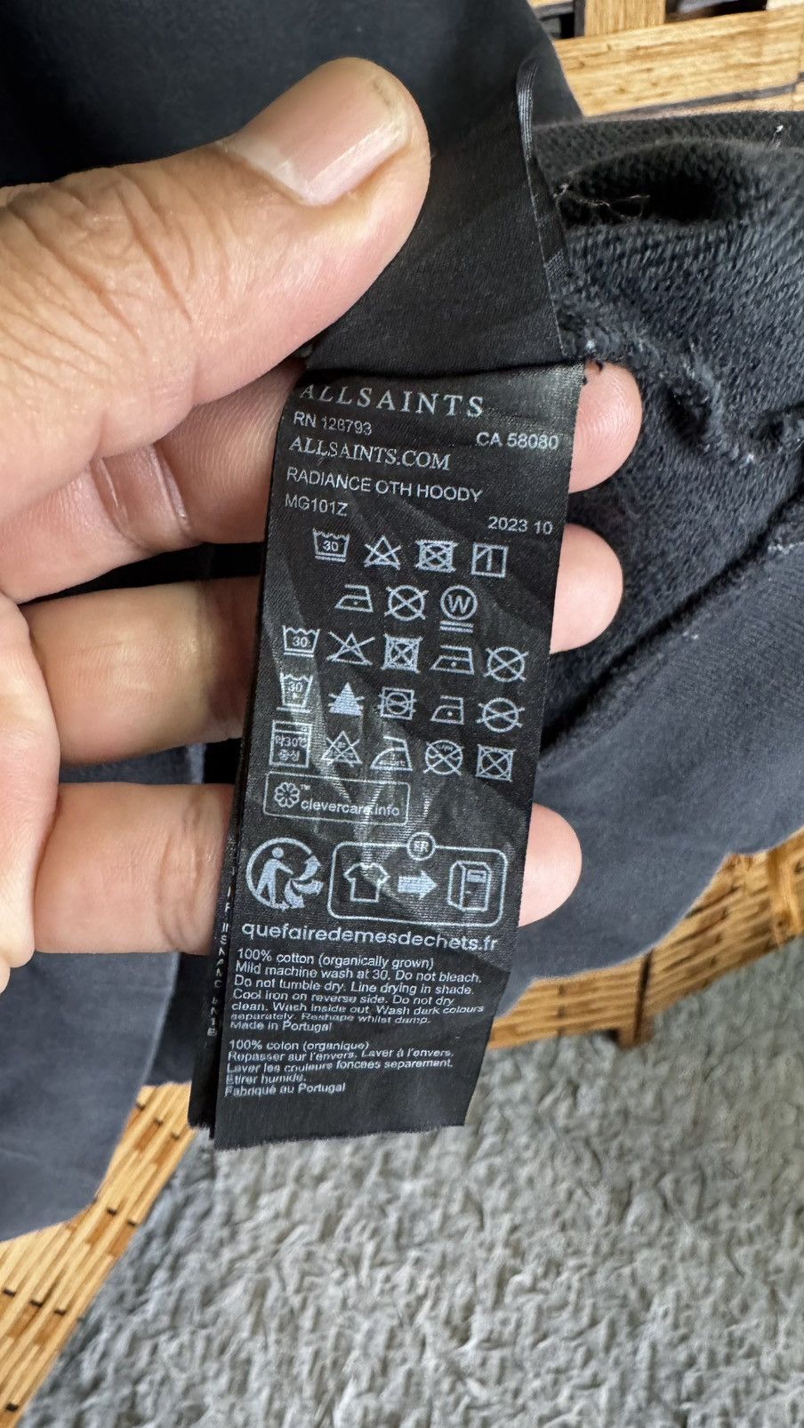 Allsaints Vintage Sunfaded Allsaints Hoodie Size US XL / EU 56 / 4 - 8 Thumbnail