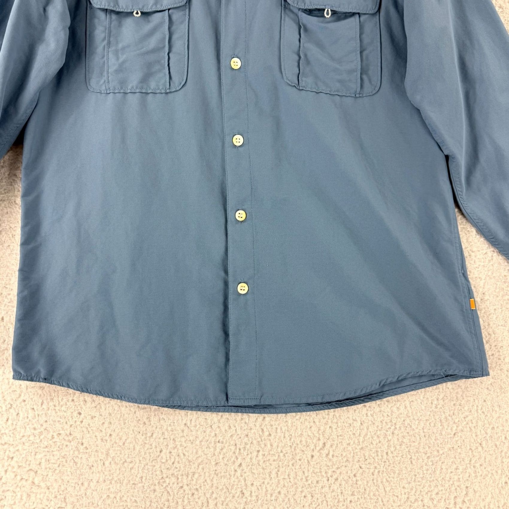 Quiksilver Quiksilver Waterman Collection Mens Medium Blue Button-Up Long Sleeve Shirt Size US M / EU 48-50 / 2 - 5 Thumbnail