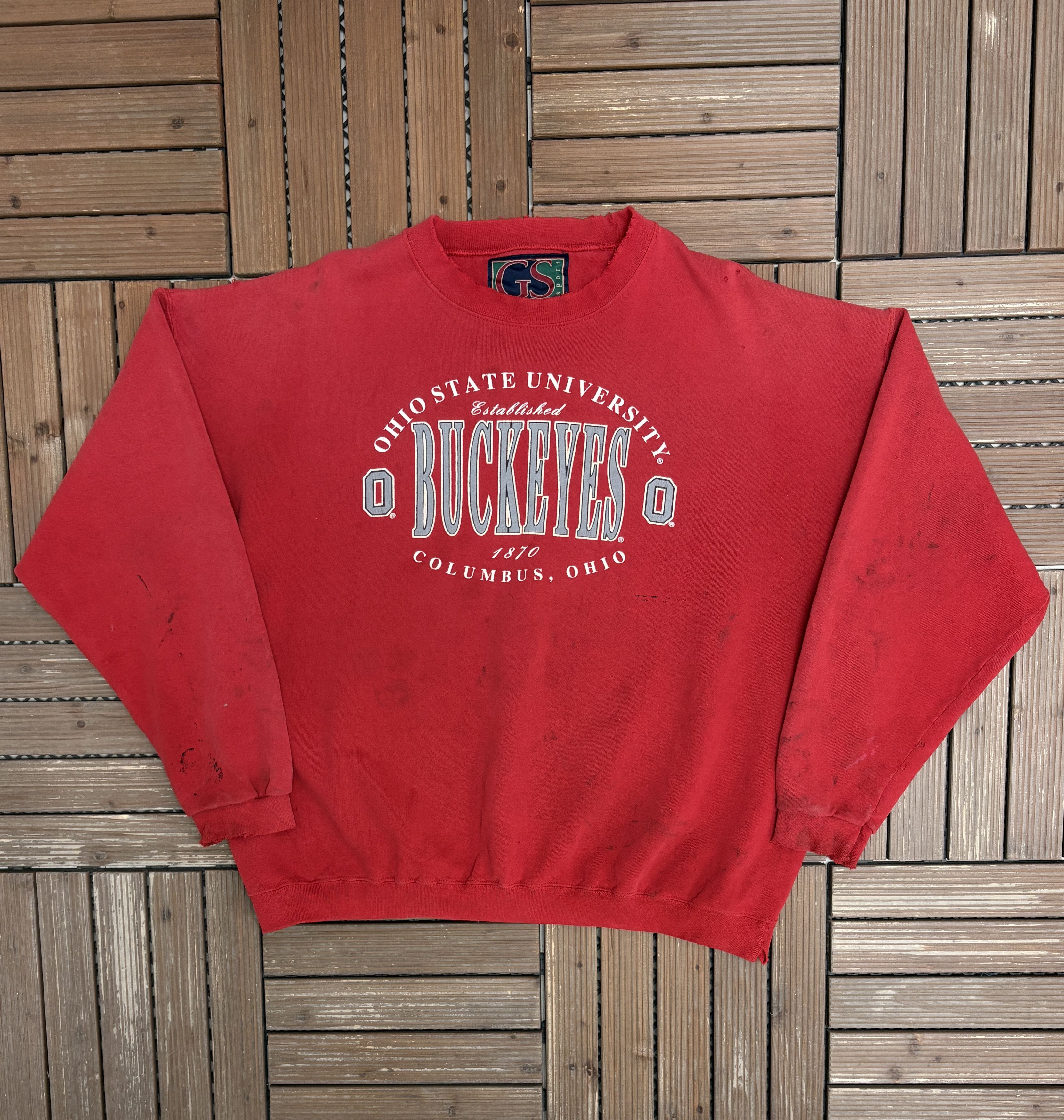 Vintage Ohio State Buckeyes Vintage Distressed Sweater Crewneck Size US XXL / EU 58 / 5 - 1 Thumbnail