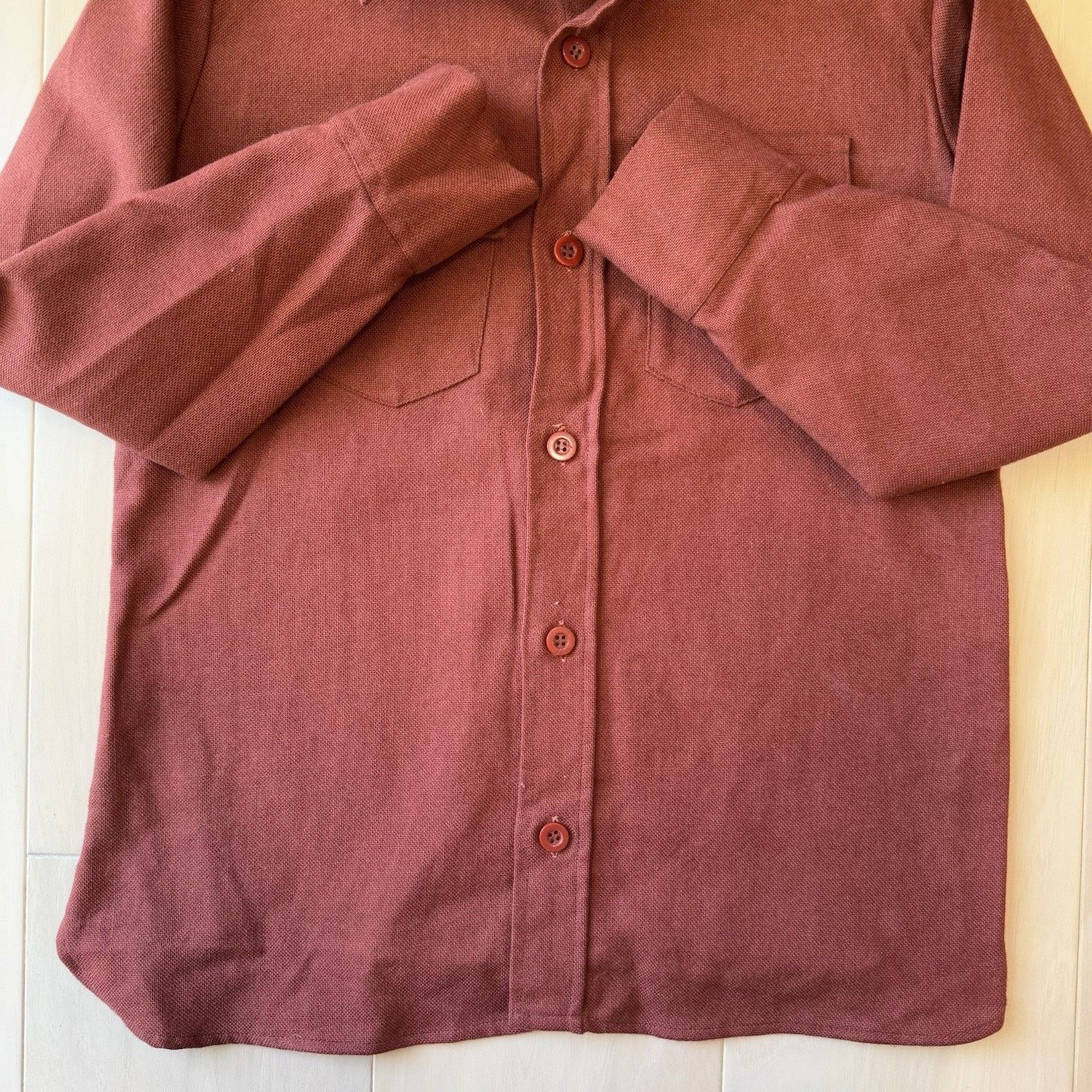 Levi's × Vintage Vintage Levi's Shirt Women's Small Rust Red Long Sleeve Size S / US 4 / IT 40 - 5 Thumbnail