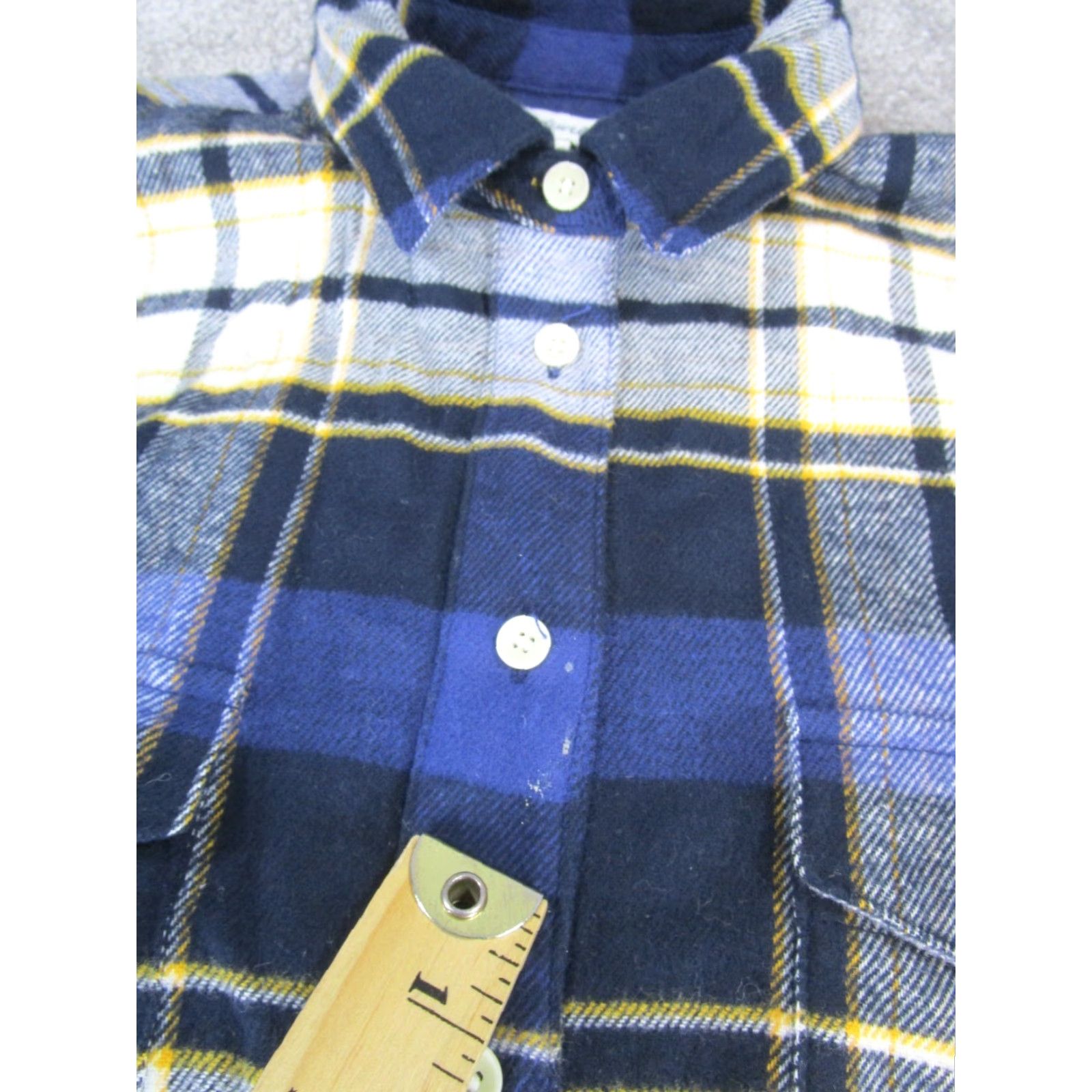 Vintage VINTAGE Madewell Flannel Shirt Womens Small Blue Yellow Plaid Cotton Button-Up Long Sleeve Size S / US 4 / IT 40 - 5 Thumbnail